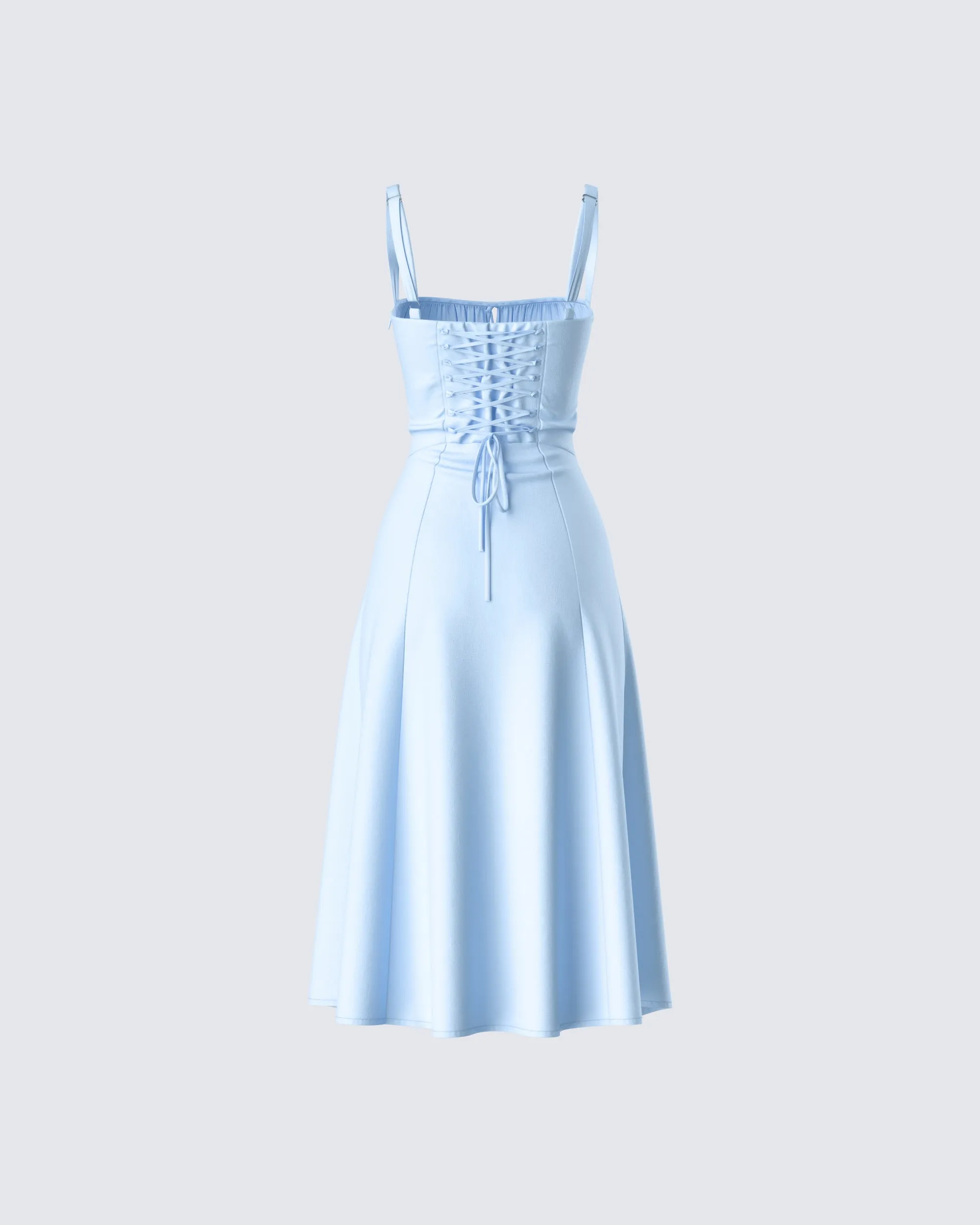 Hera Blue Corset Midi Dress sold by Finesse product image thumbnail 3