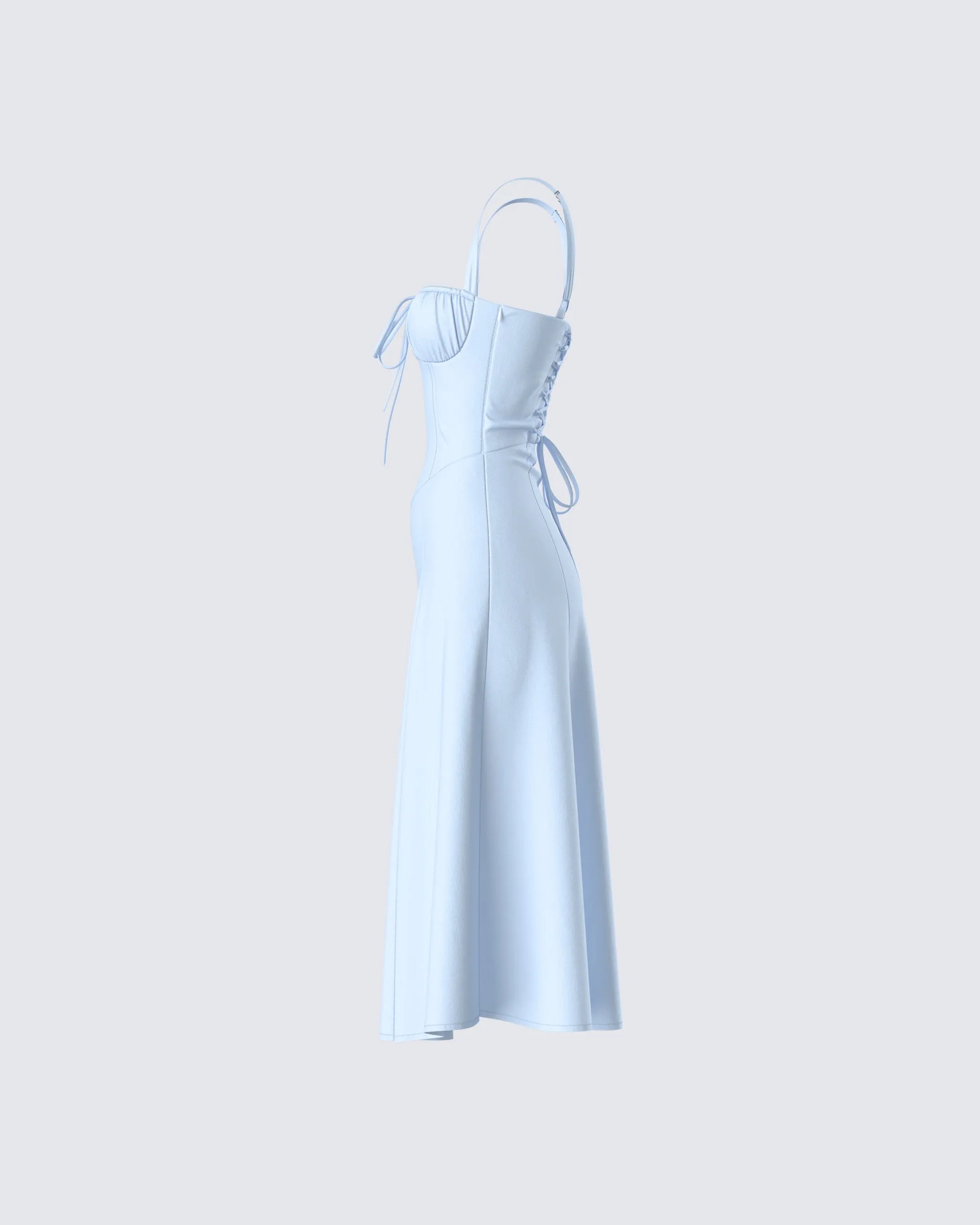 Hera Blue Corset Midi Dress sold by Finesse product image thumbnail 2