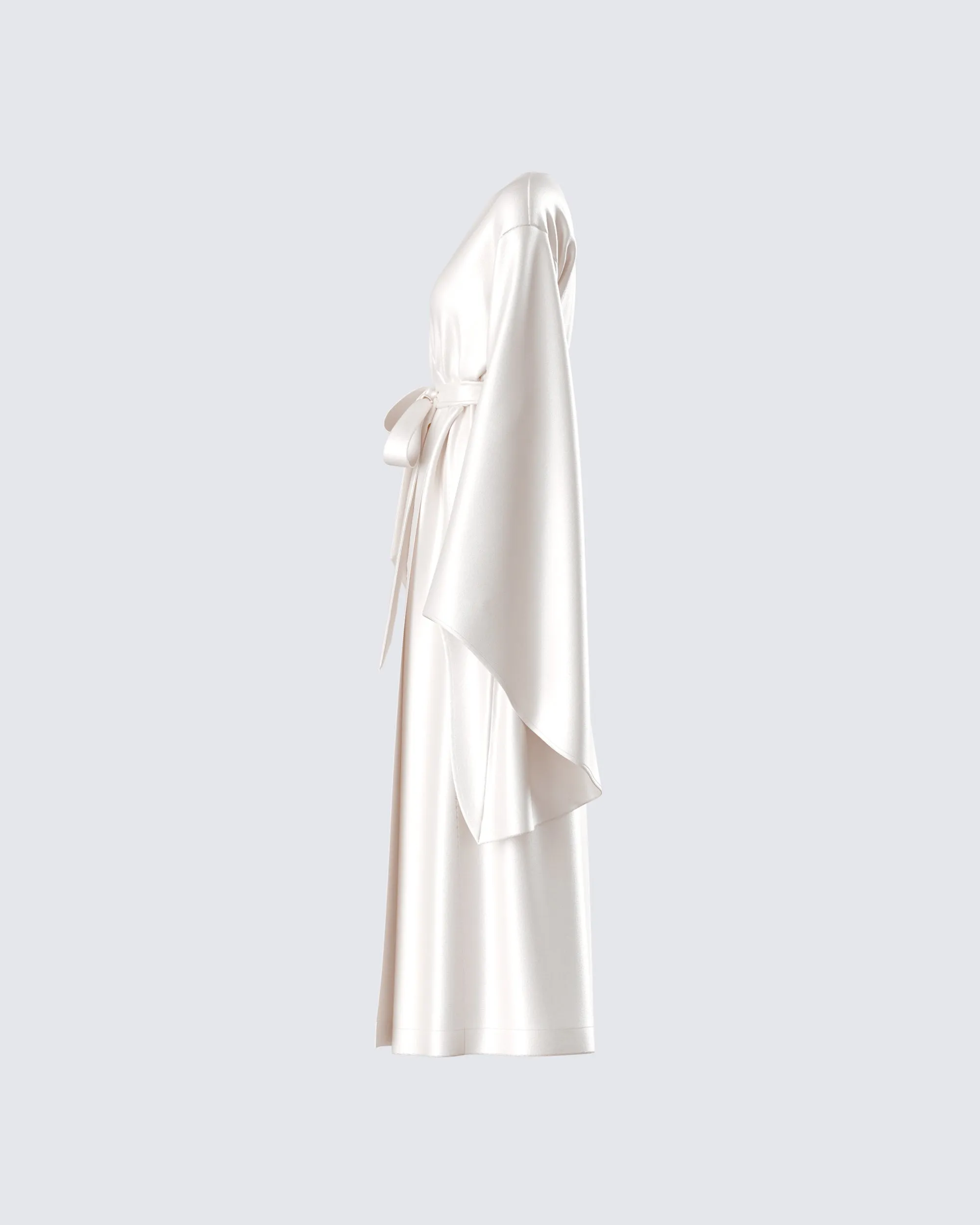 Cressida Ivory Satin Maxi Robe sold by Finesse product image thumbnail 2