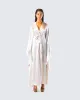 Cressida Ivory Satin Maxi Robe sold by Finesse