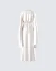 Cressida Ivory Satin Maxi Robe sold by Finesse