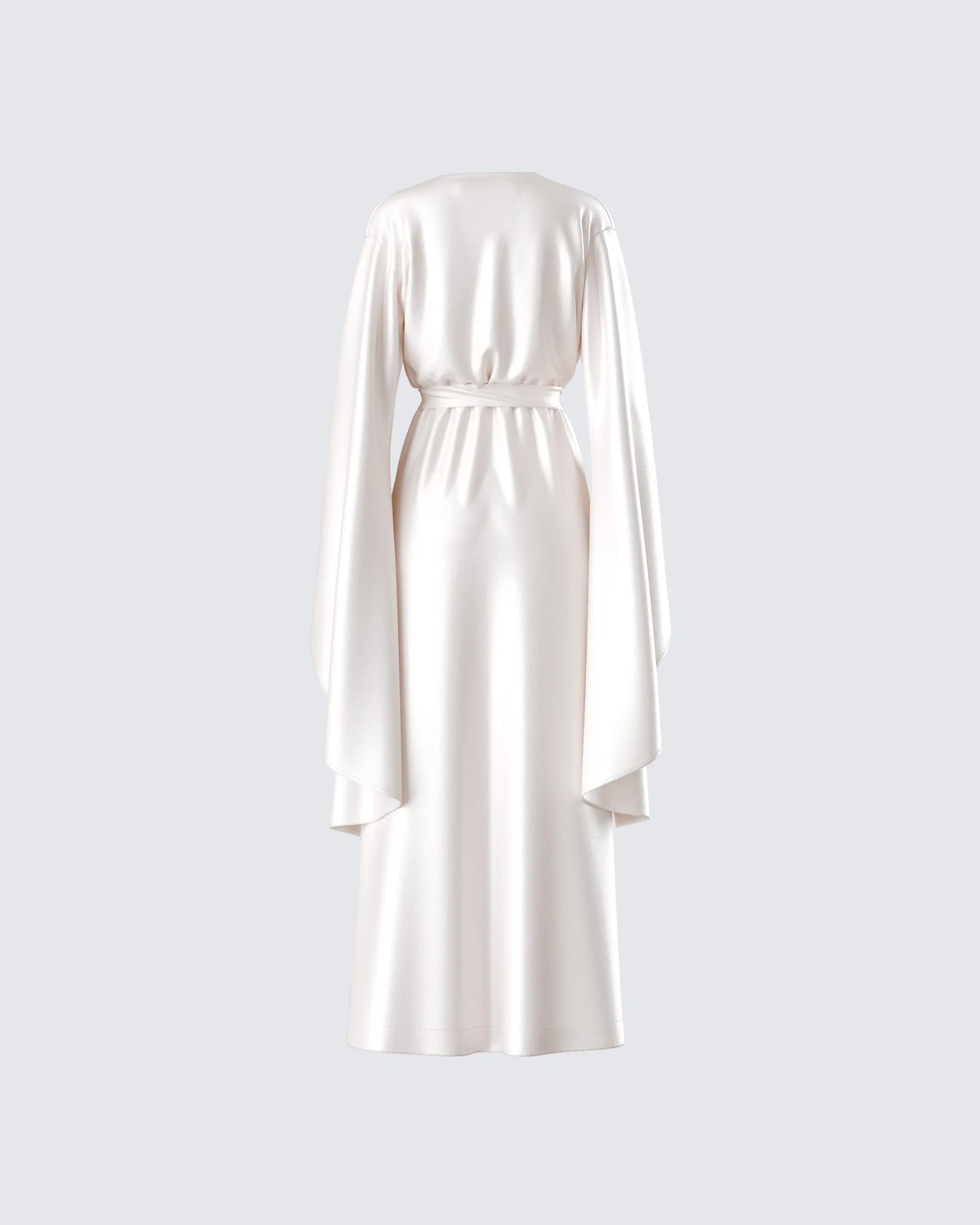 Cressida Ivory Satin Maxi Robe sold by Finesse product image thumbnail 3