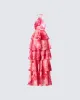 Caprice Pink Floral Maxi Dress sold by Finesse