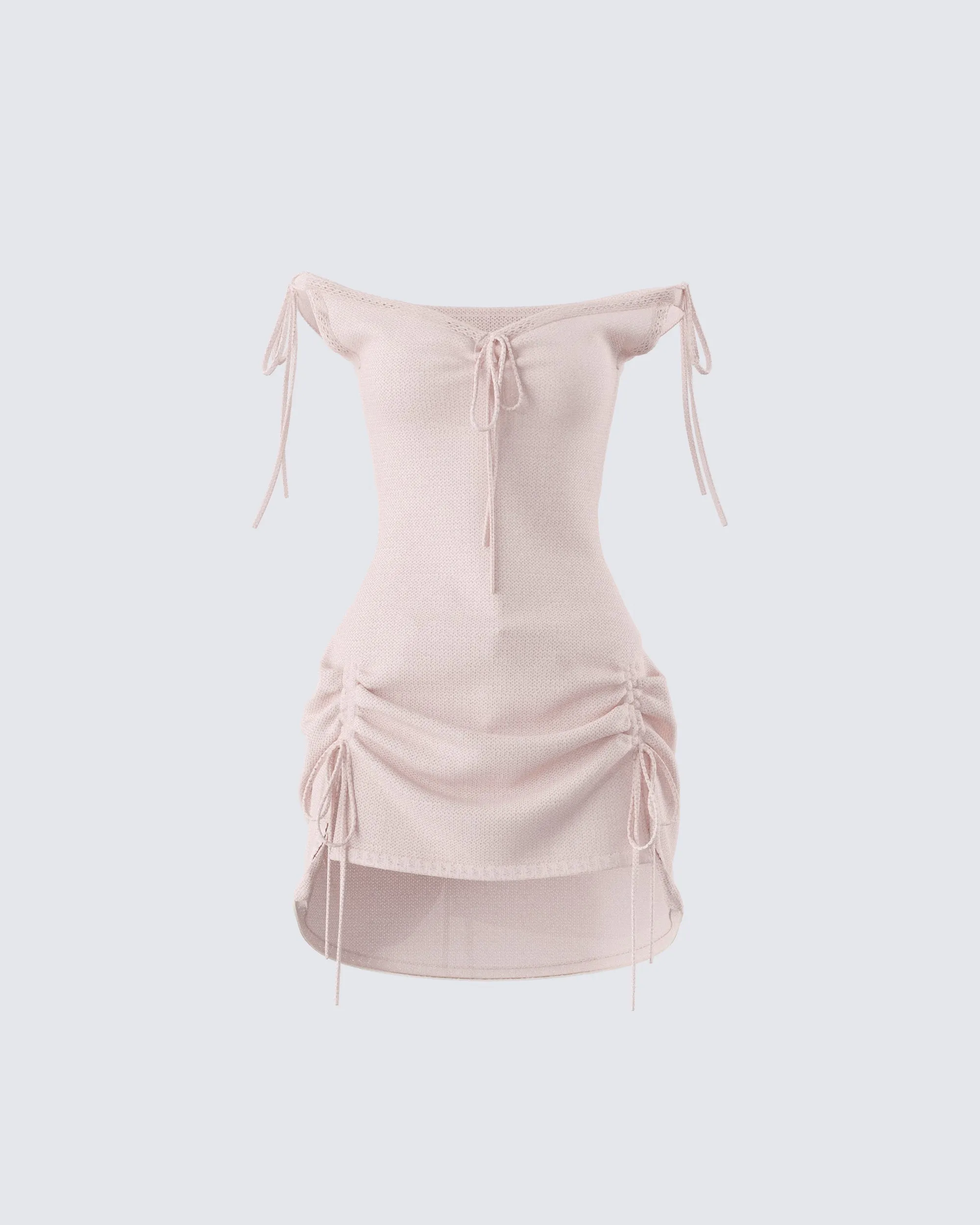 Wrenley Beige Ruched Sweater Top sold by Finesse