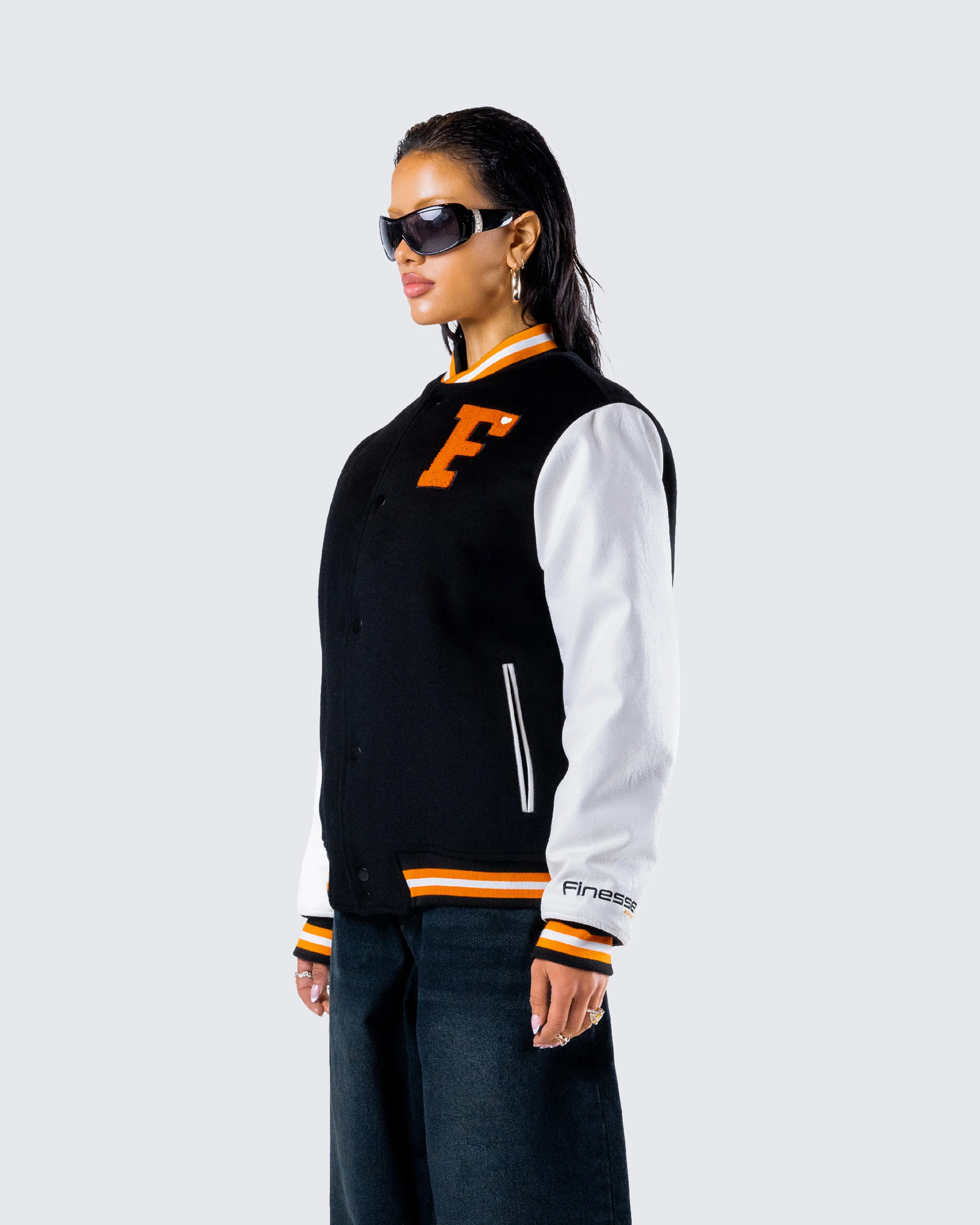 Sutton Black Varsity Jacket sold by Finesse product image thumbnail 5