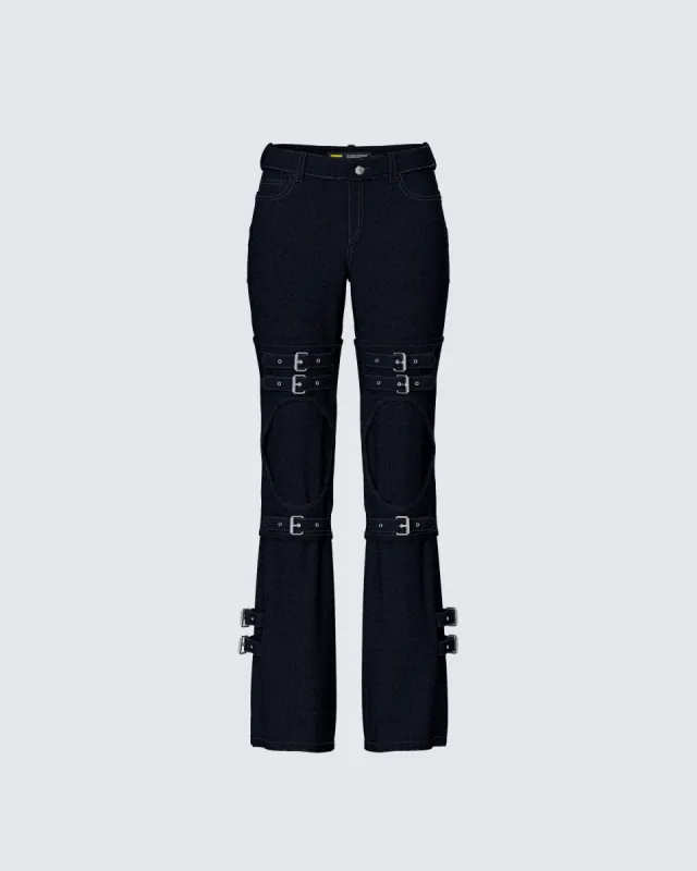 Serenity Black Denim Buckle Jean sold by Finesse