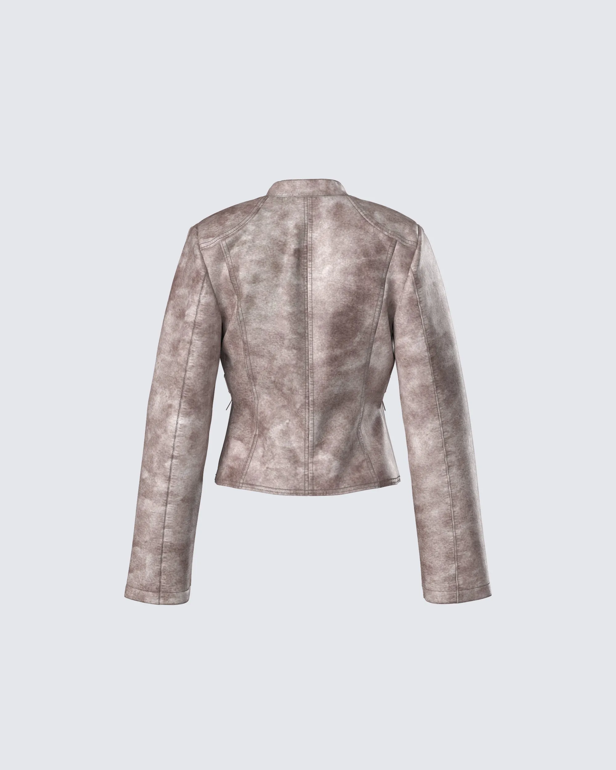 Nevelle Sage Wash Faux Leather Jacket sold by Finesse product image thumbnail 3