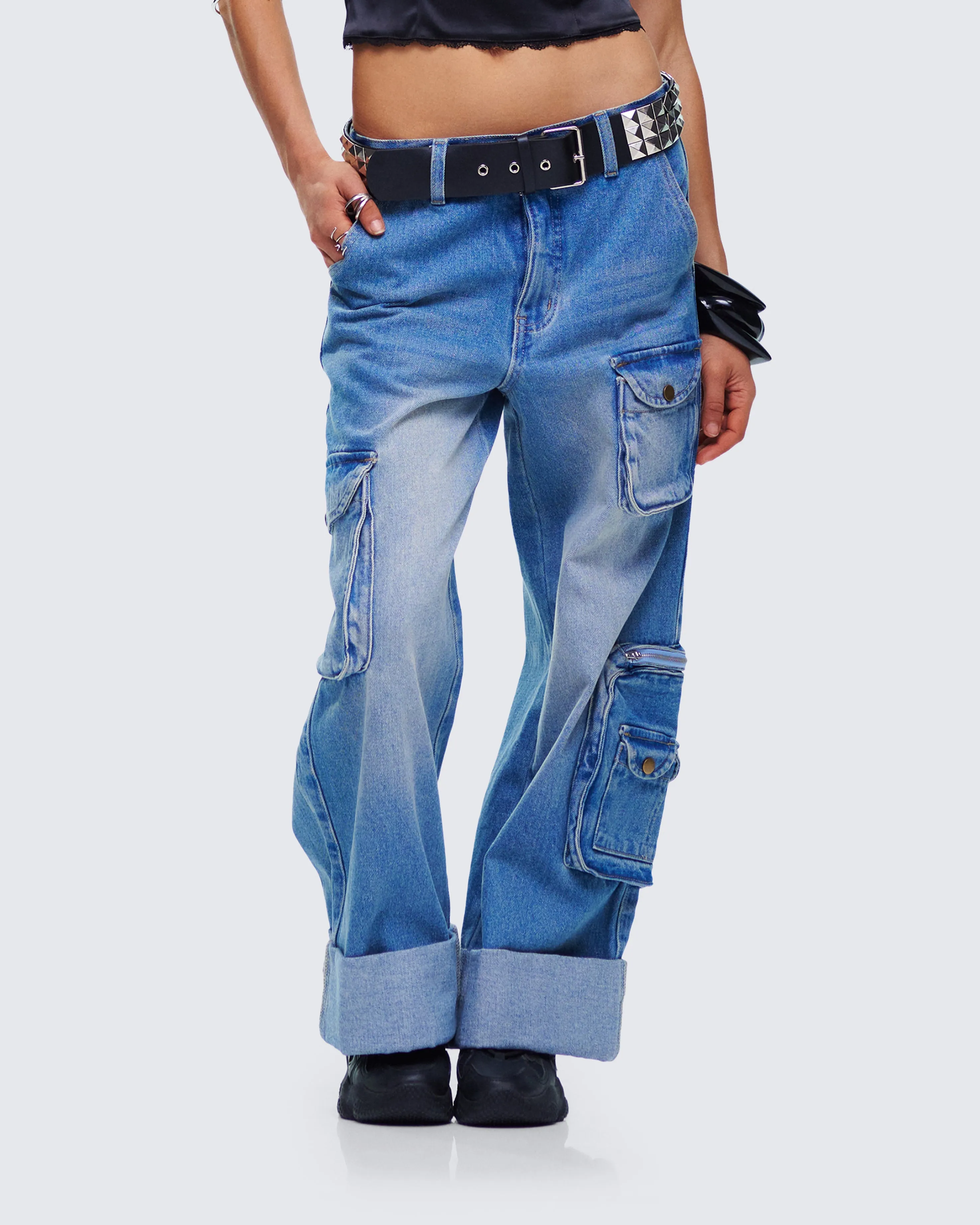 Karen Blue Denim Cargo Pant sold by Finesse product image thumbnail 5