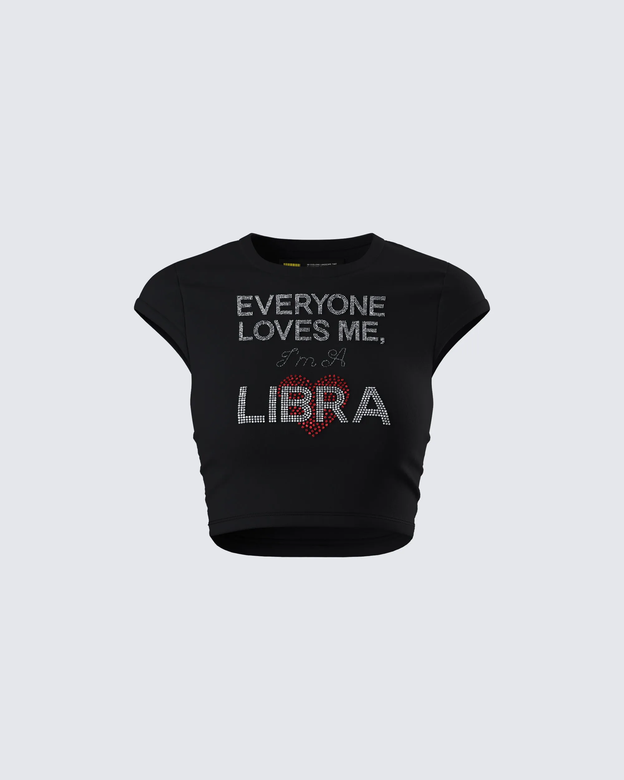 Kari Black Libra Graphic Top sold by Finesse
