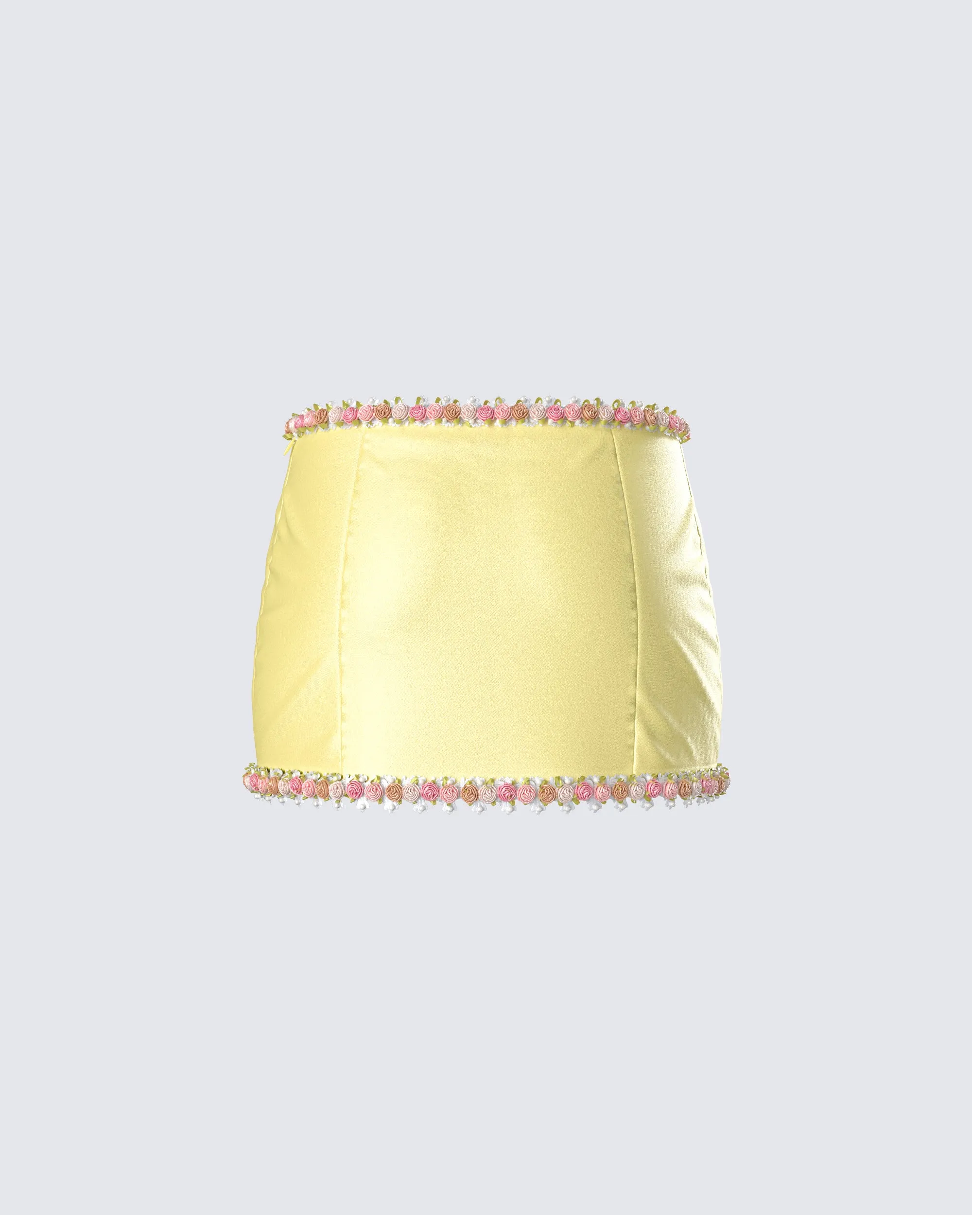 Nori Yellow Floral Micro Mini Skirt sold by Finesse product image thumbnail 3