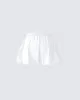 Hedi White Eyelet Bubble Mini Skirt sold by Finesse
