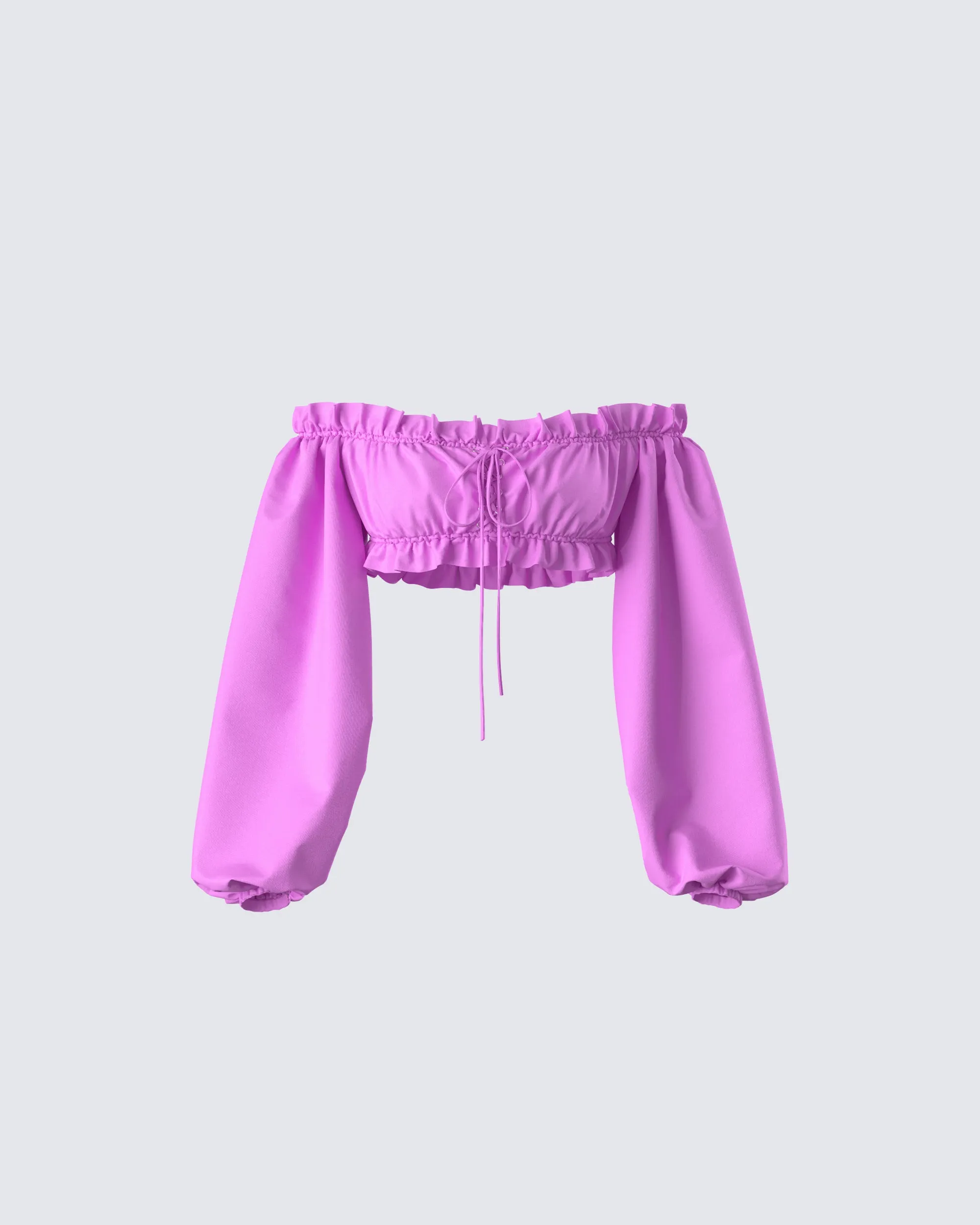 Fabiana Lilac Off Shoulder Crop Top sold by Finesse