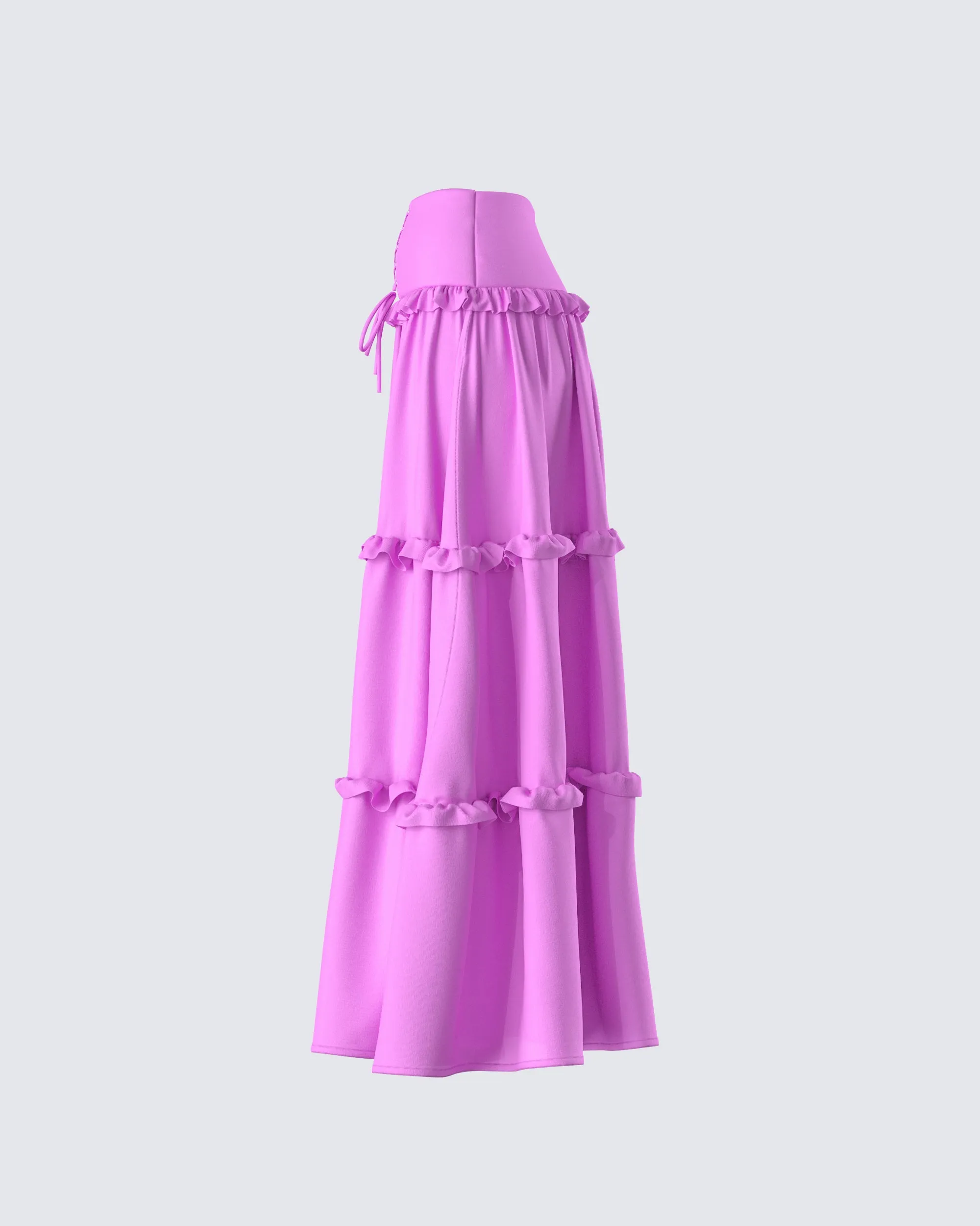 Fabiana Lilac Tiered Maxi Skirt sold by Finesse product image thumbnail 2