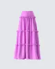 Fabiana Lilac Tiered Maxi Skirt sold by Finesse