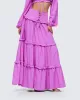 Fabiana Lilac Tiered Maxi Skirt sold by Finesse