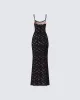 Nevaeh Black Lace Maxi Dress sold by Finesse