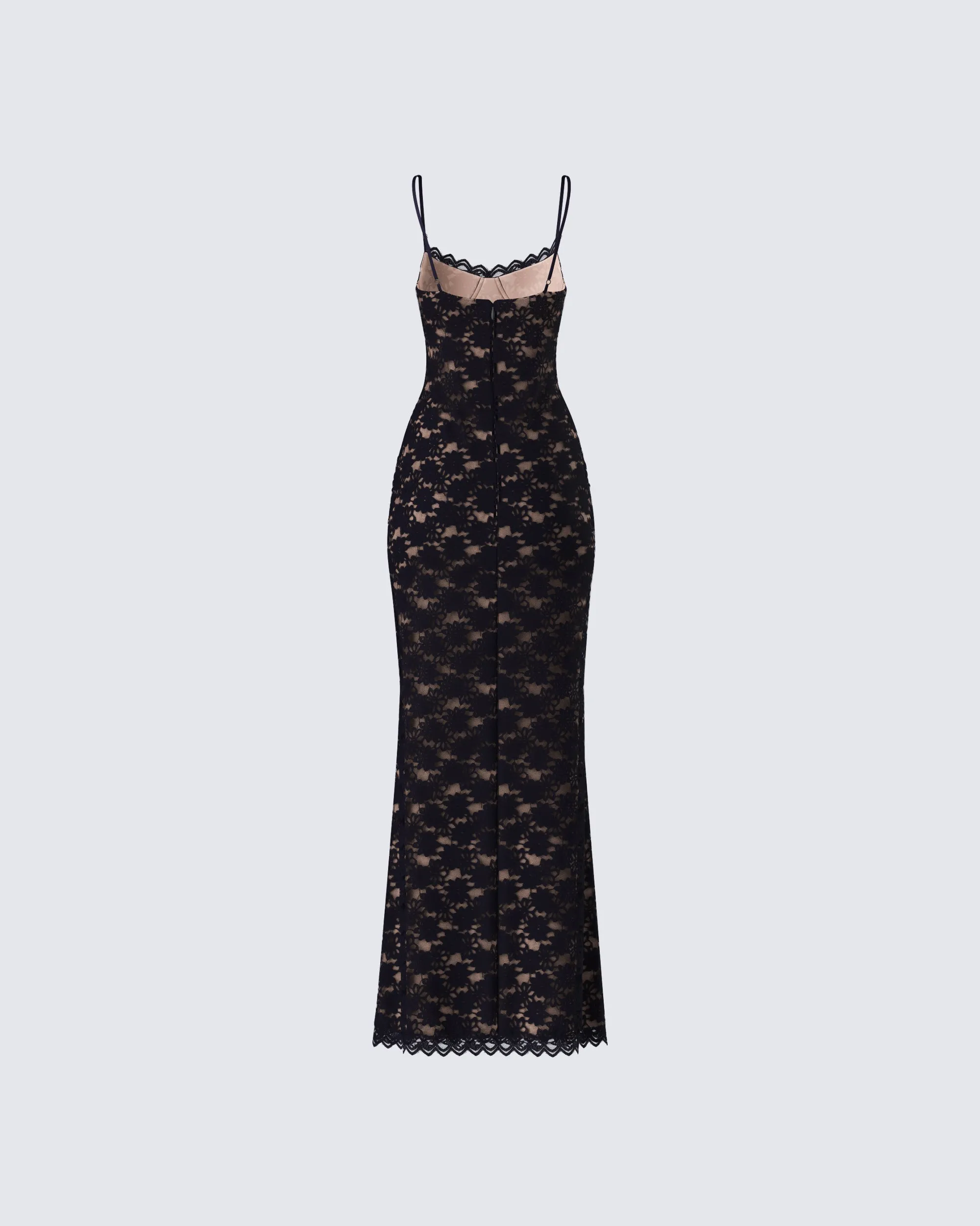 Nevaeh Black Lace Maxi Dress sold by Finesse product image thumbnail 3