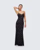 Nevaeh Black Lace Maxi Dress sold by Finesse
