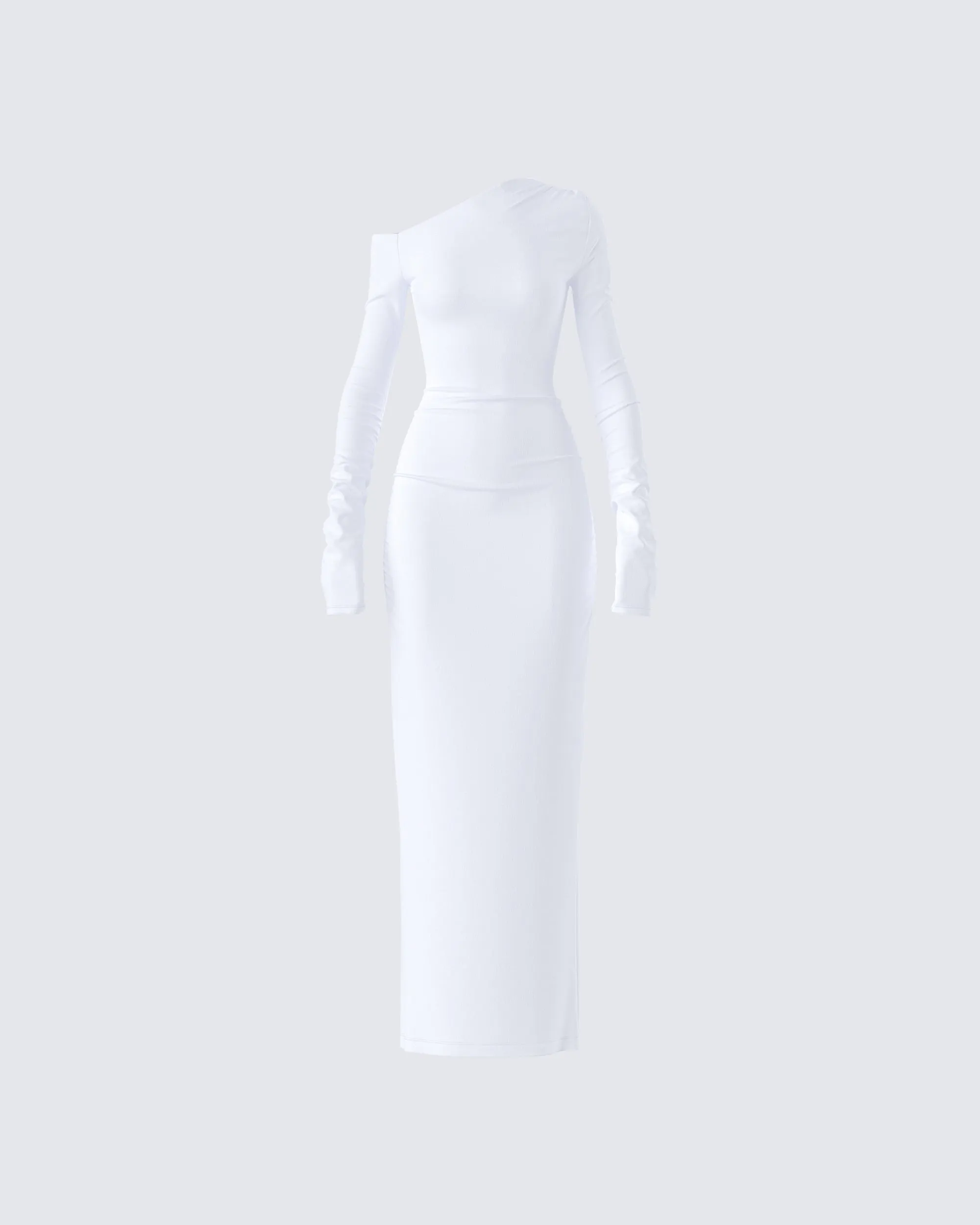 Kiandra White Off Shoulder Maxi Dress sold by Finesse