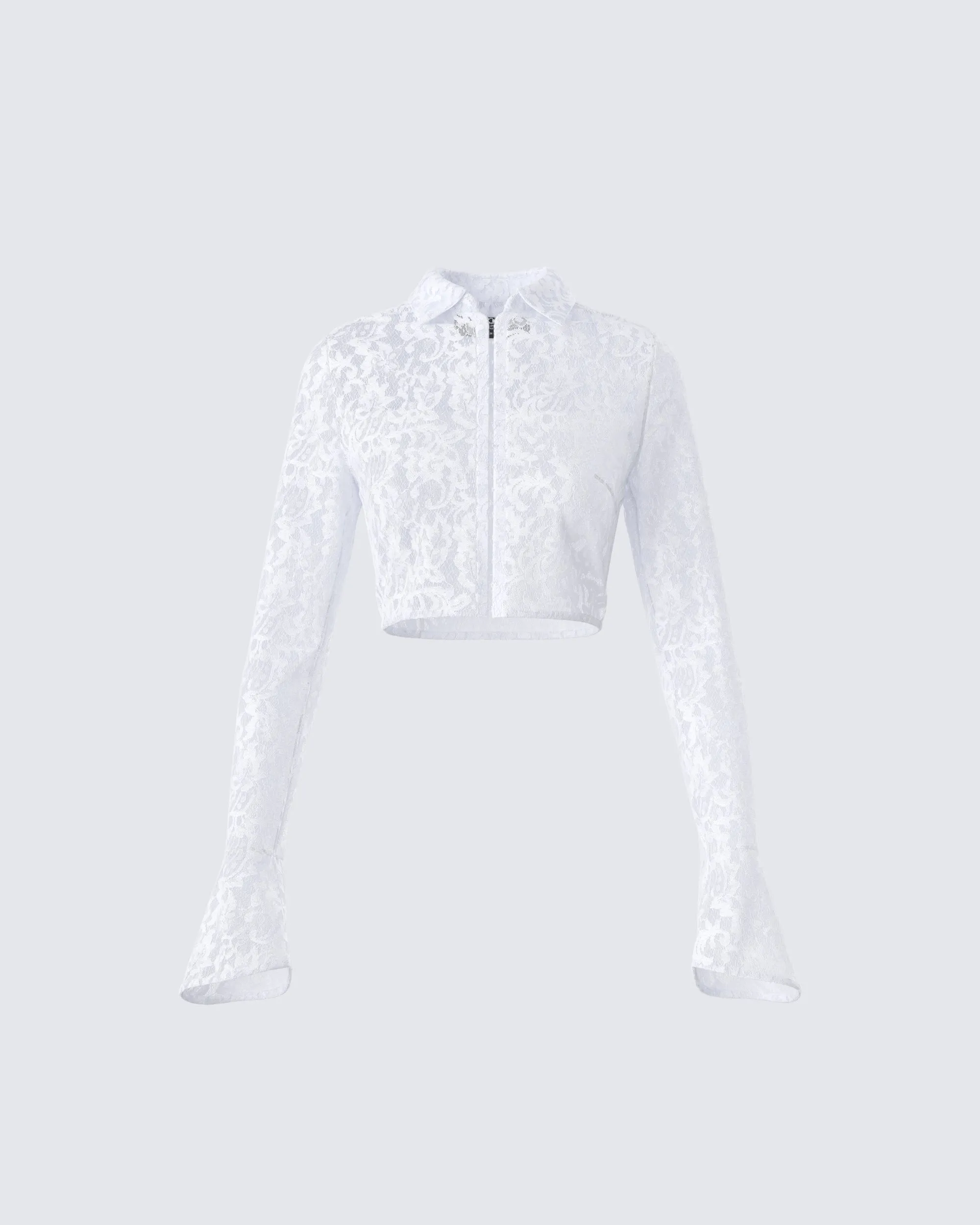 Eunji White Lace Blouse Top sold by Finesse