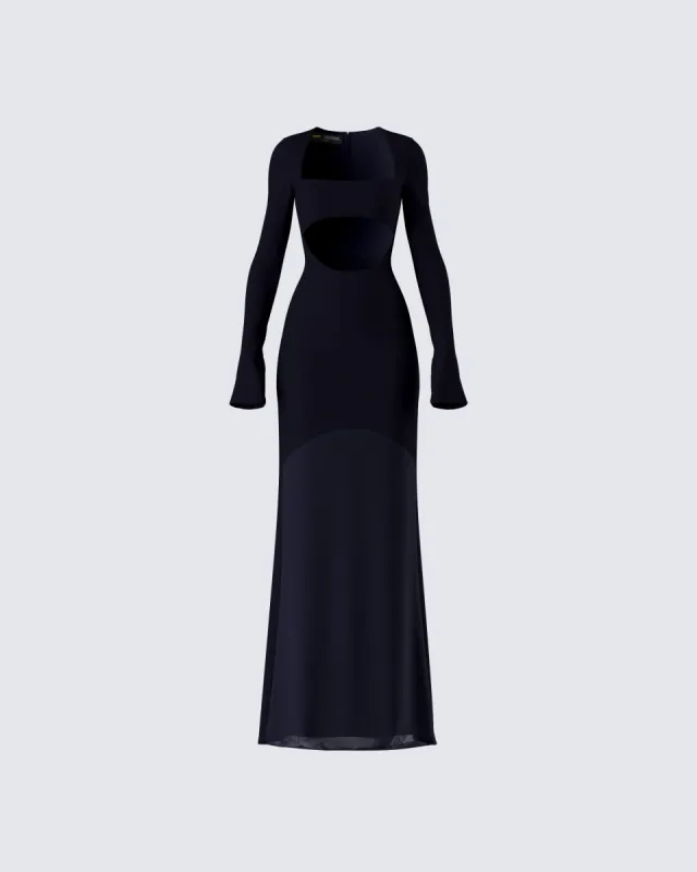 Eda Black Bandeau Maxi Dress sold by Finesse