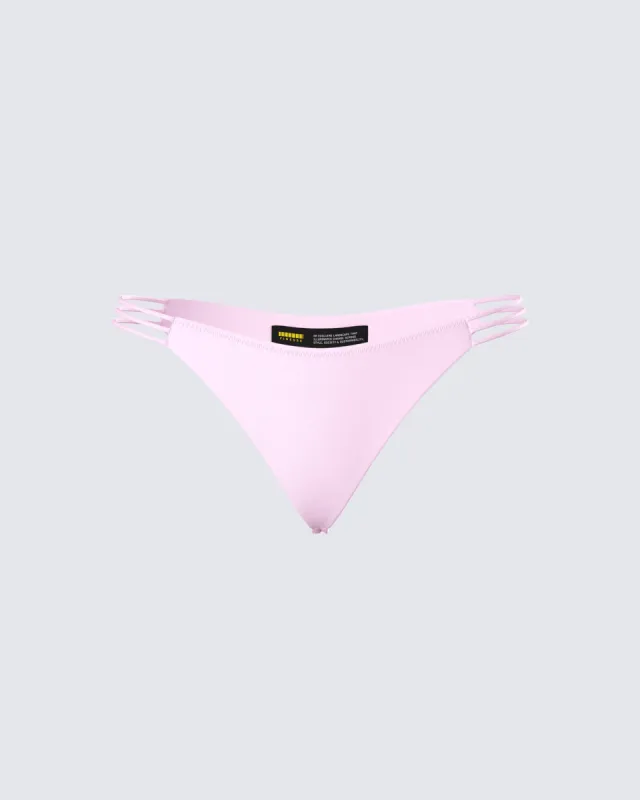 Halsey Pink Cheeky Bikini Bottom sold by Finesse