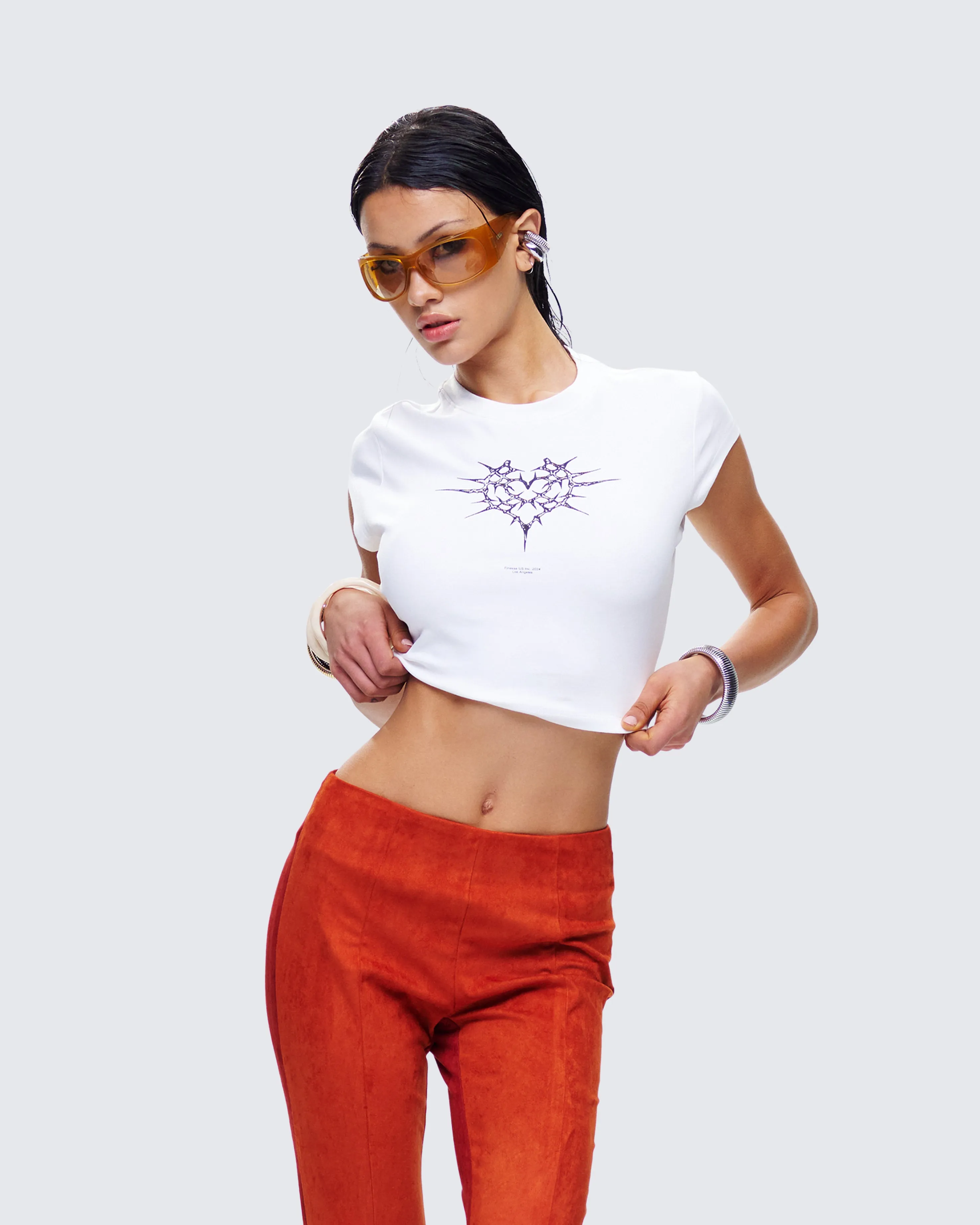 Dena White Jersey Graphic Top sold by Finesse product image thumbnail 5