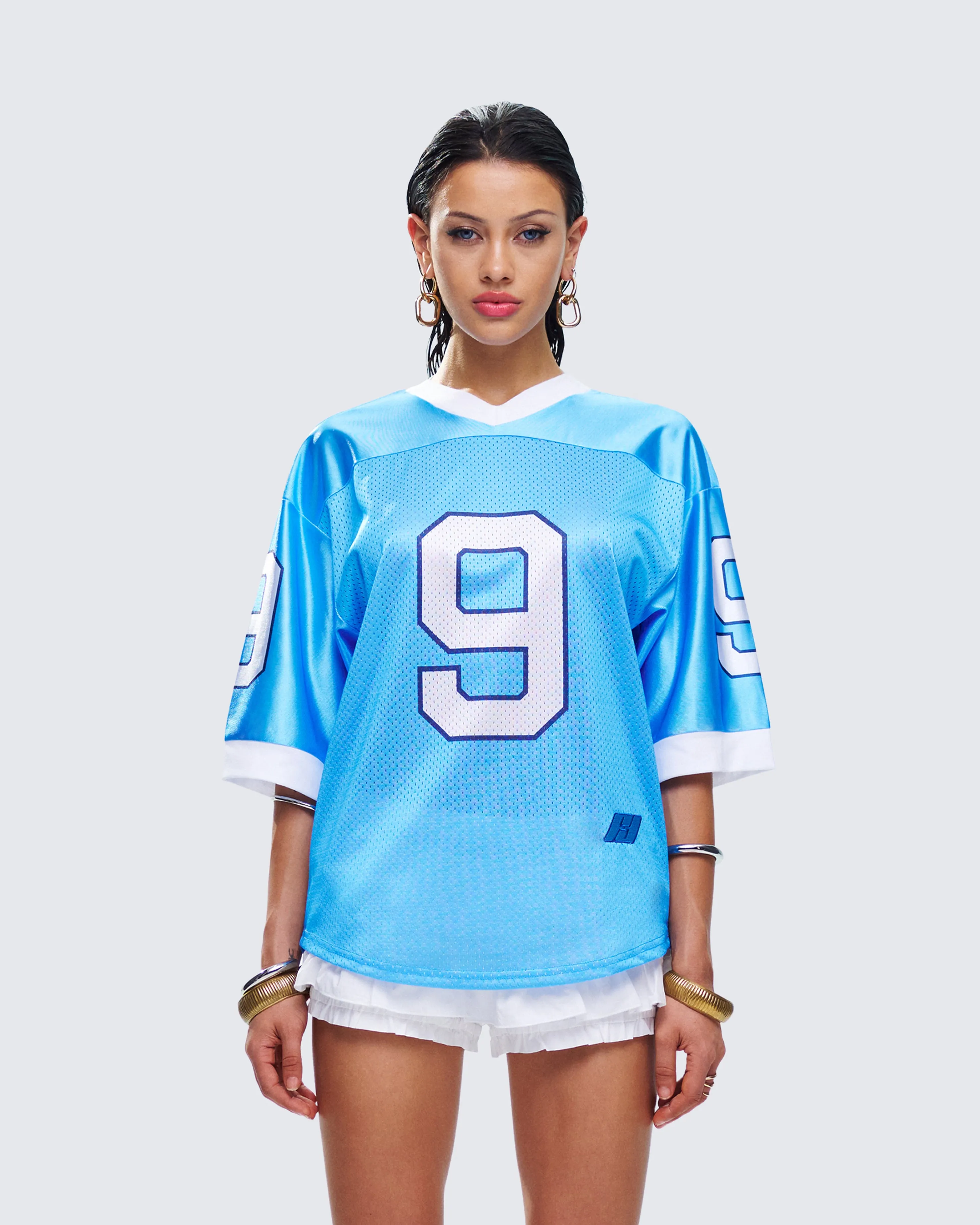 Amia Blue Graphic Sports Jersey Top sold by Finesse product image thumbnail 4