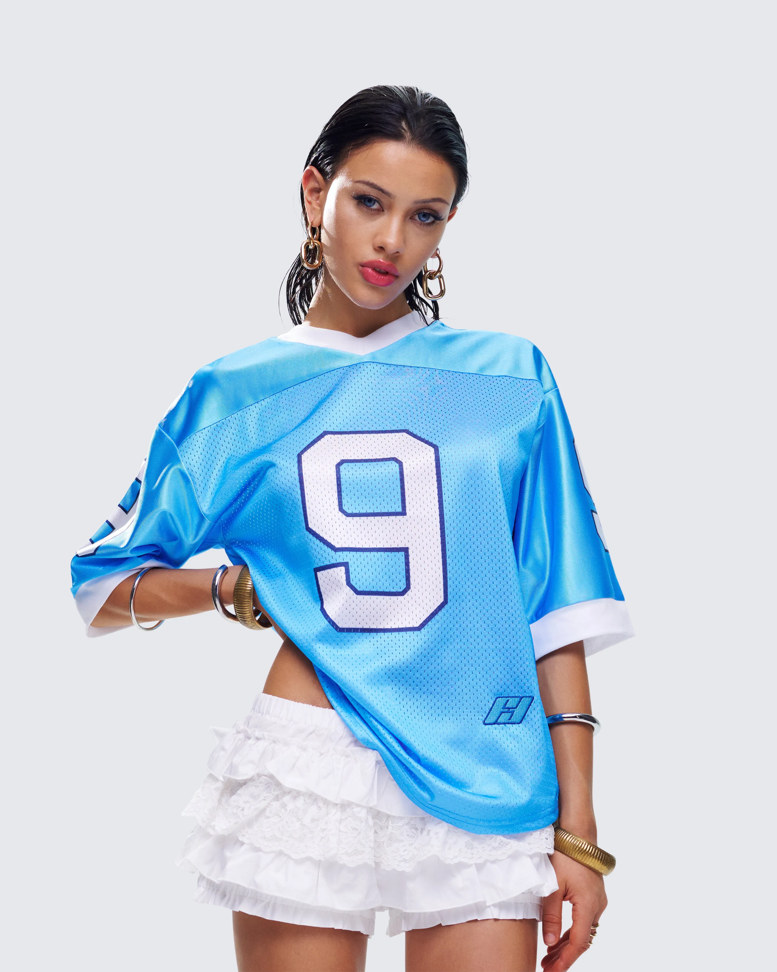 Amia Blue Graphic Sports Jersey Top sold by Finesse product image thumbnail 5