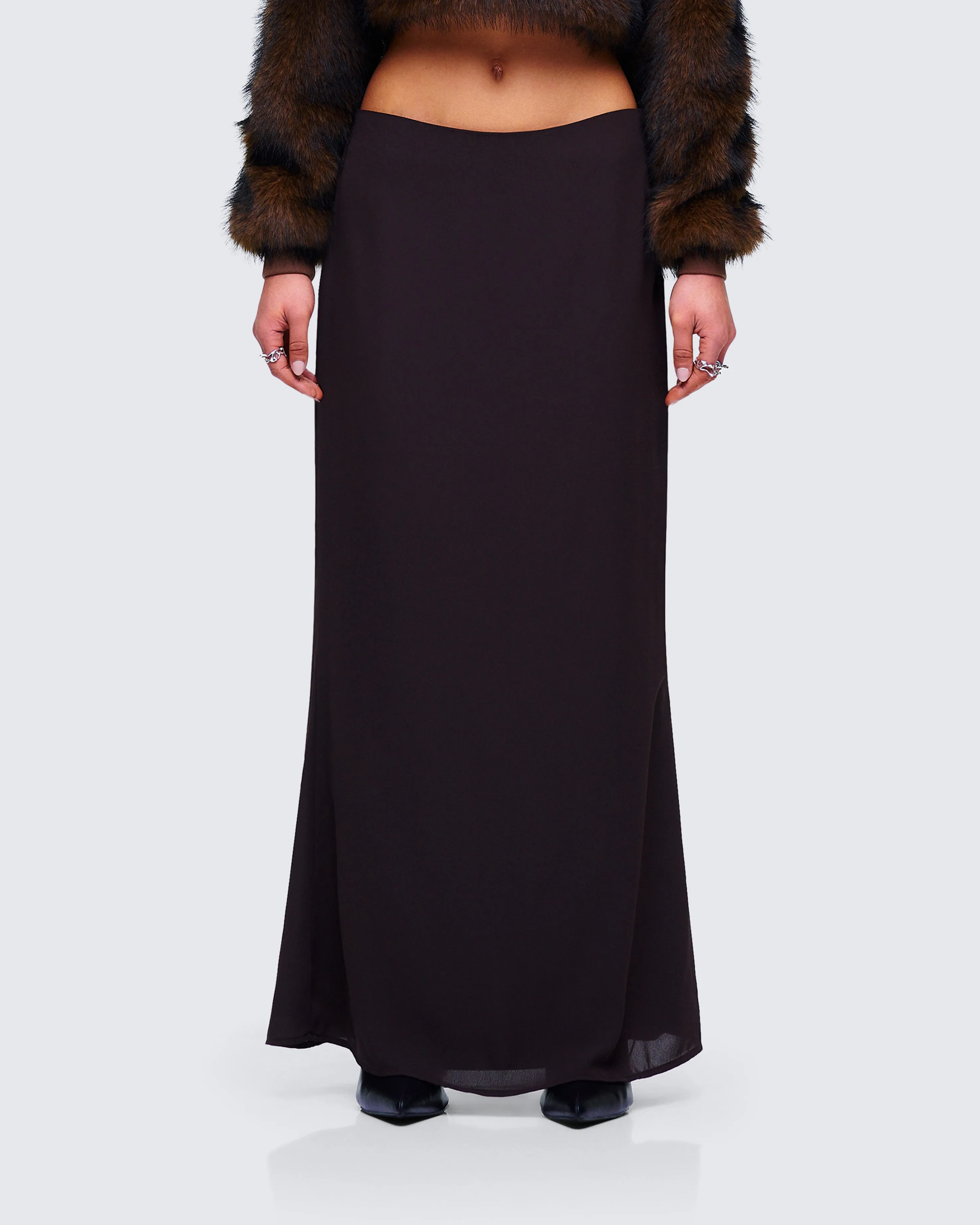 Nadi Brown Maxi Skirt sold by Finesse product image thumbnail 4