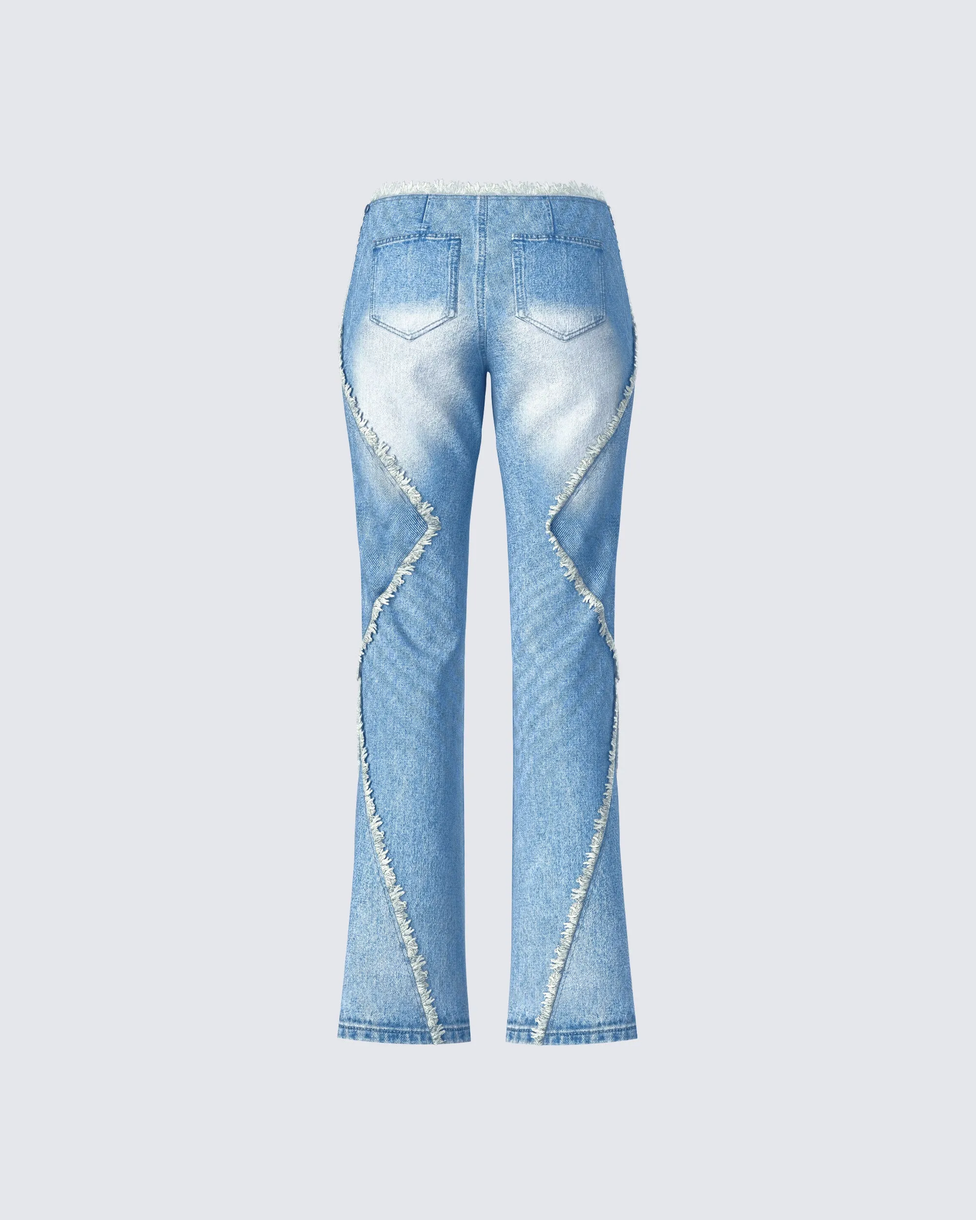Kaiana Blue Denim Straight Leg Jeans sold by Finesse product image thumbnail 3