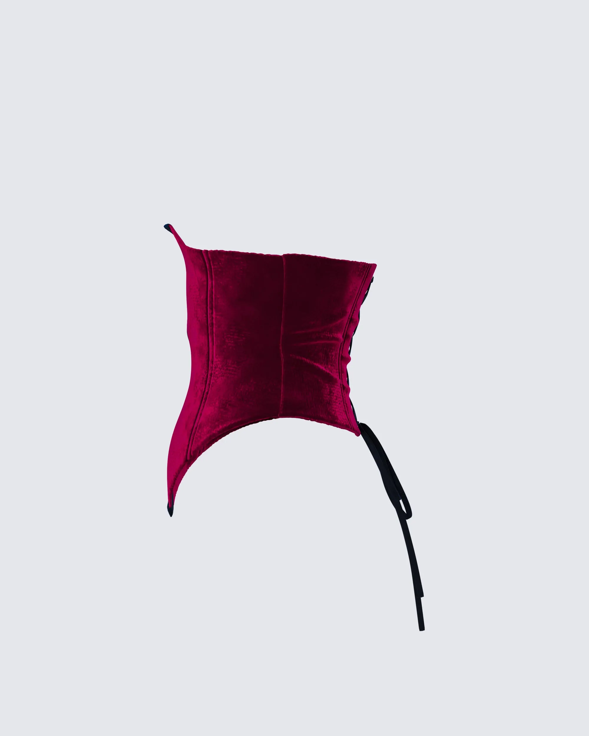 Moira Burgundy Velvet Corset Top sold by Finesse product image thumbnail 2