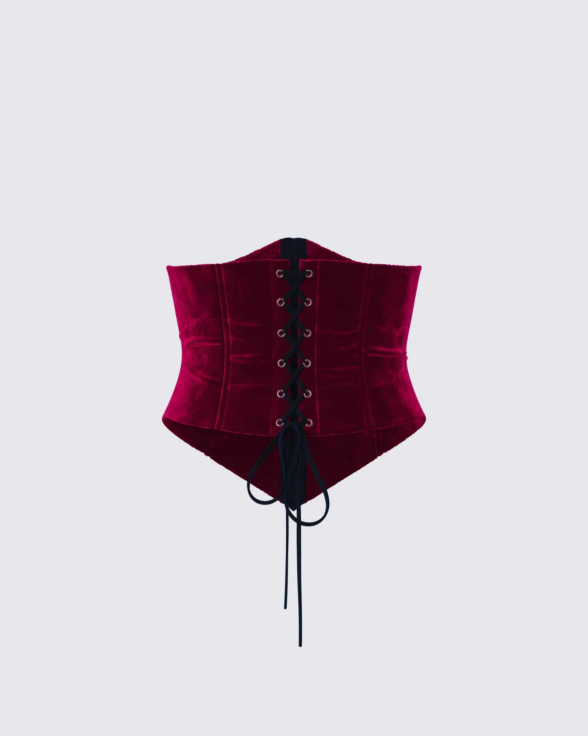 Moira Burgundy Velvet Corset Top sold by Finesse product image thumbnail 3