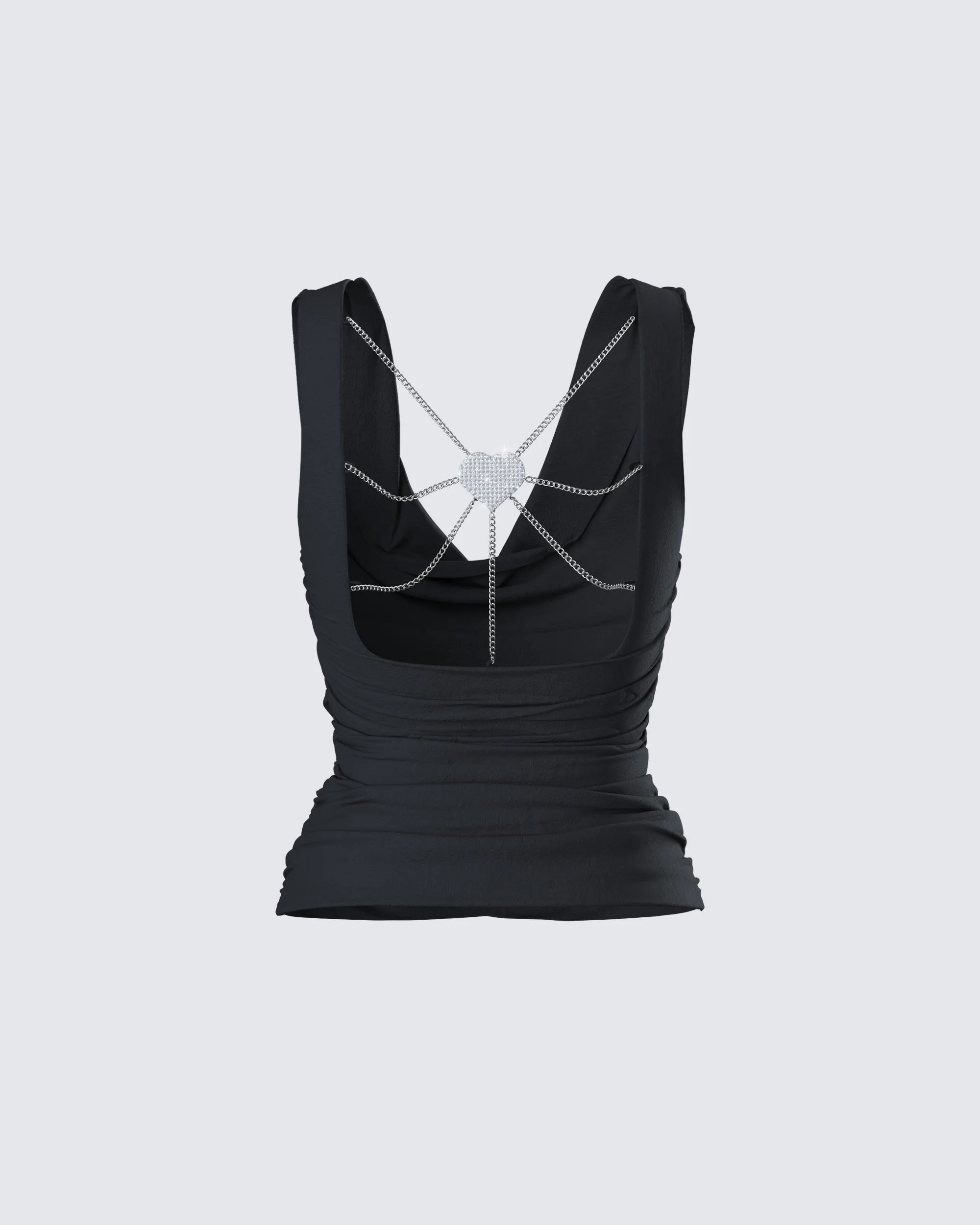 Mavi Black Chain Trim Cowl Top sold by Finesse product image thumbnail 3