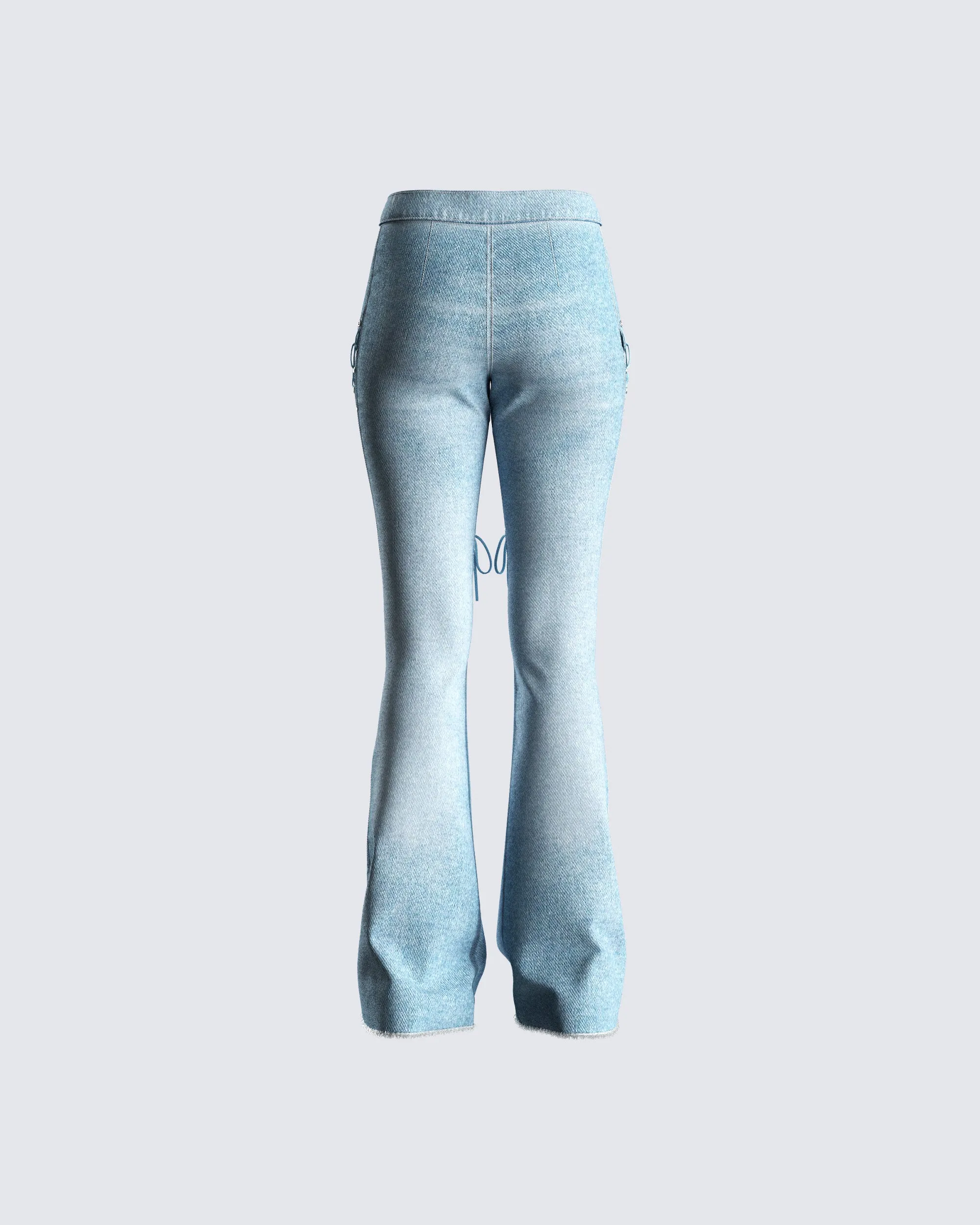 Jan Blue High Rise Laced Jeans sold by Finesse product image thumbnail 3