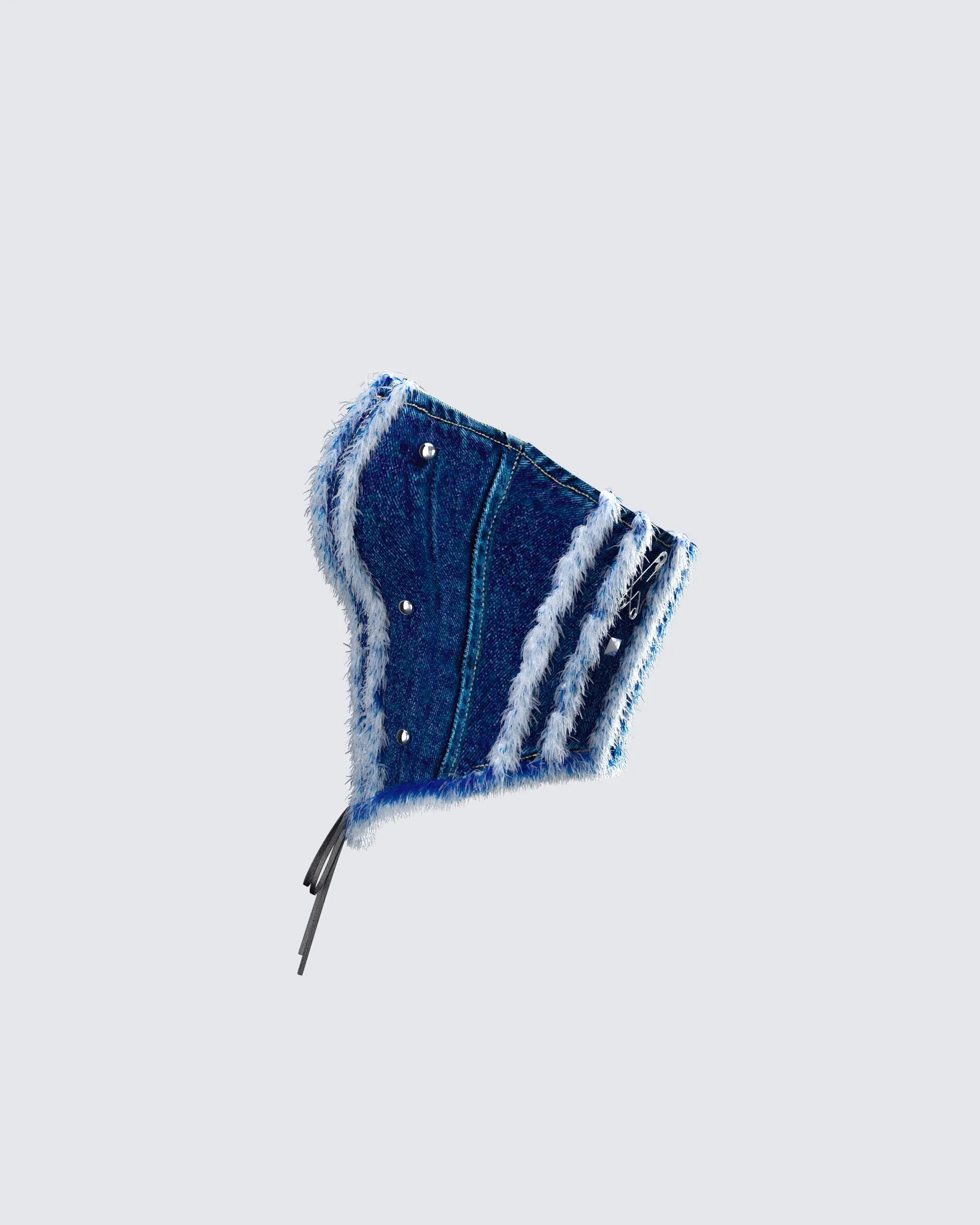 Maja Blue Denim Lace Up Corset Top sold by Finesse product image thumbnail 2