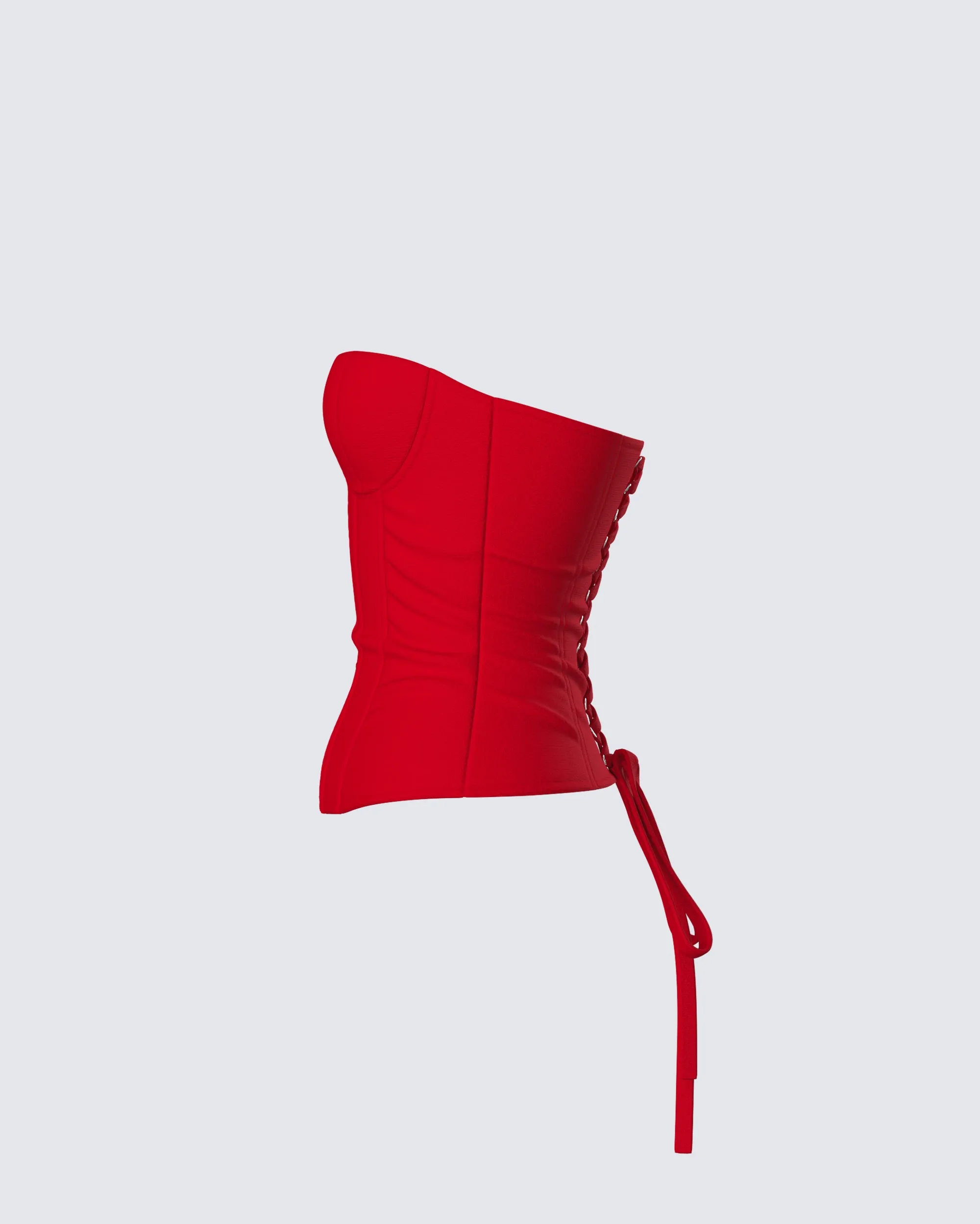 Tayah Red Mesh Corset Top sold by Finesse product image thumbnail 2