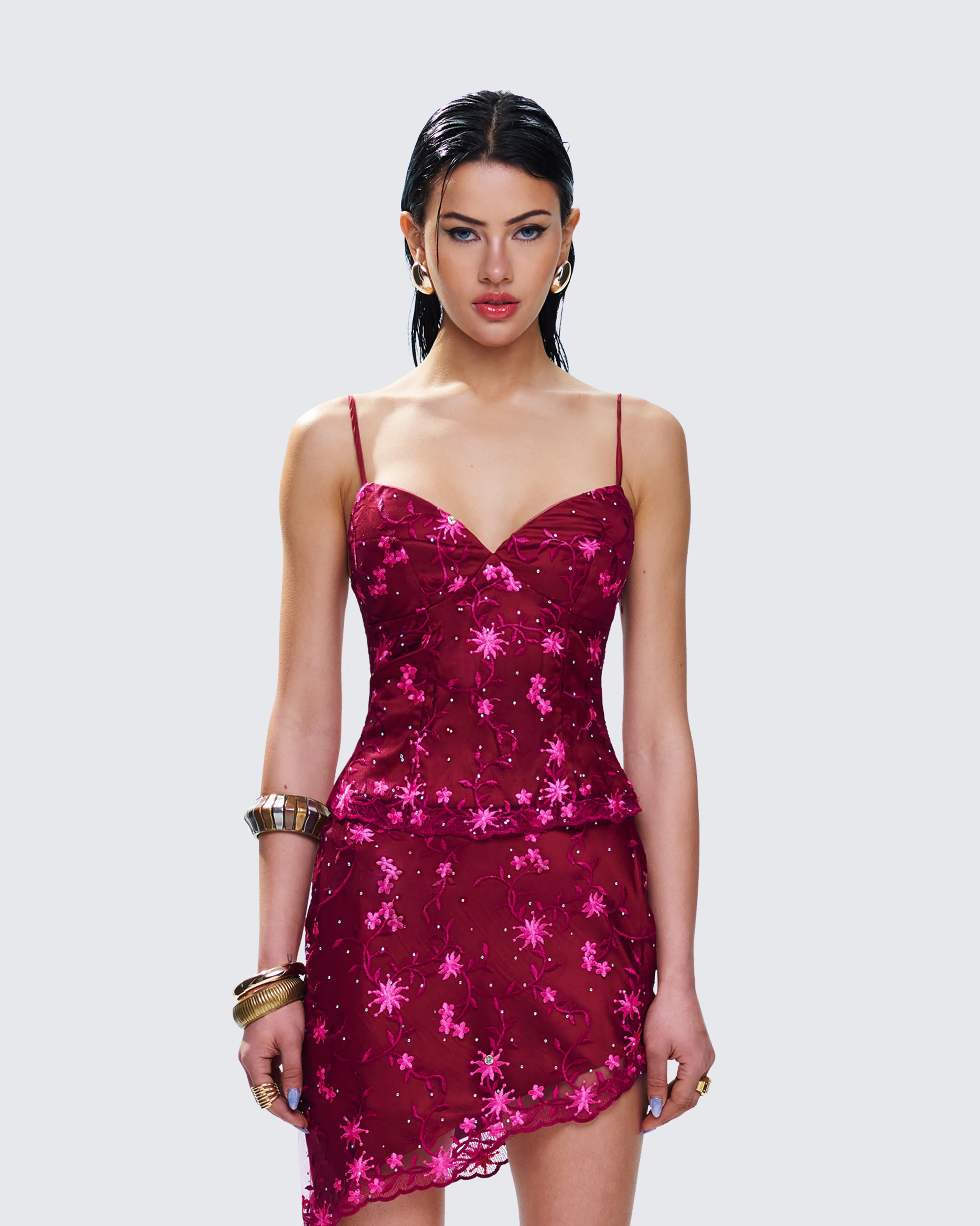 Macy Pink Lace Cami Top sold by Finesse product image thumbnail 4