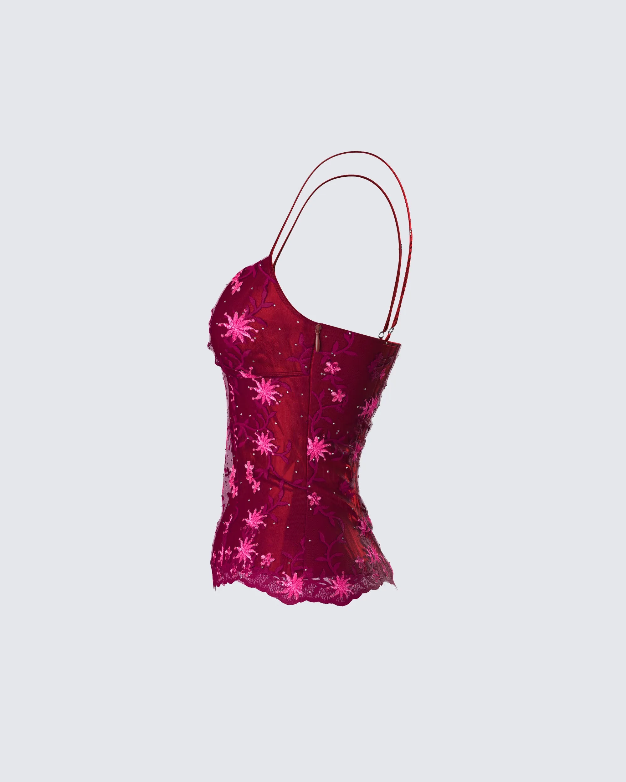 Macy Pink Lace Cami Top sold by Finesse product image thumbnail 2