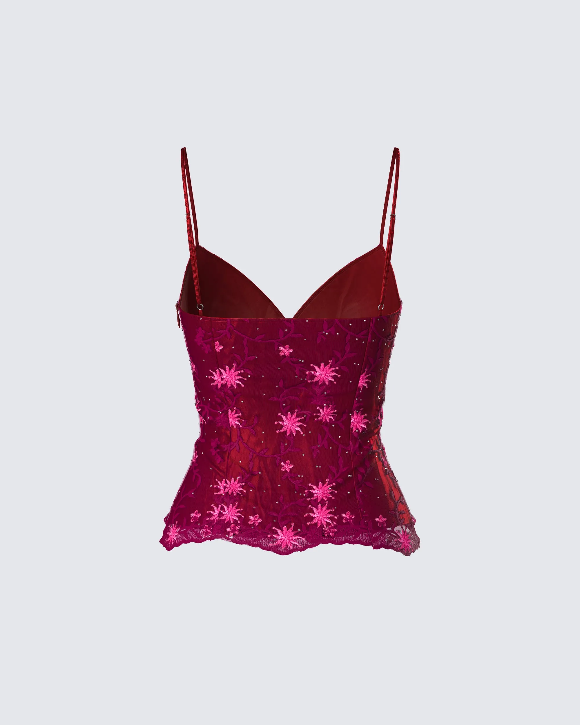 Macy Pink Lace Cami Top sold by Finesse product image thumbnail 3
