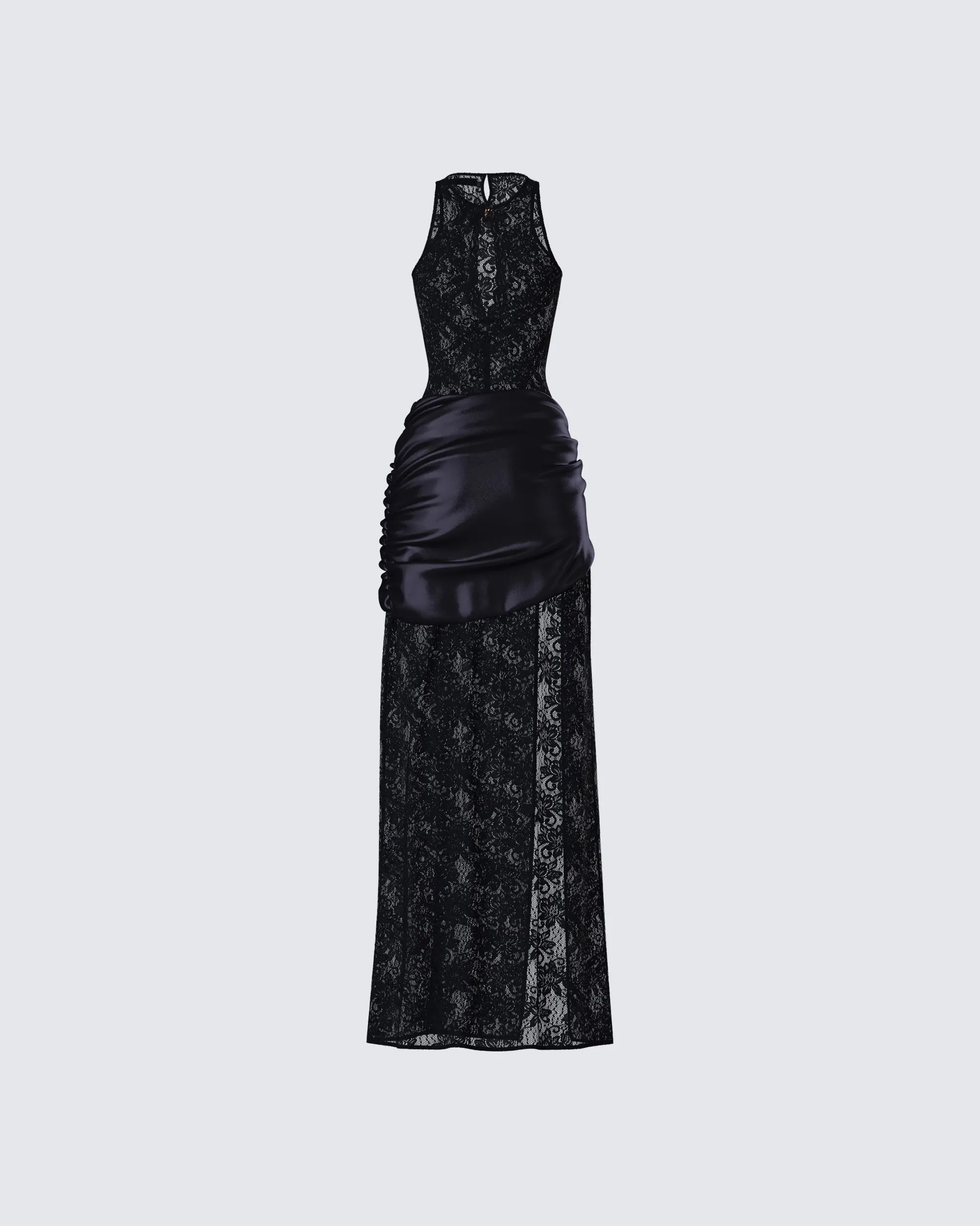 Lavinia Black Lace Cut Out Maxi Dress sold by Finesse product image thumbnail 3
