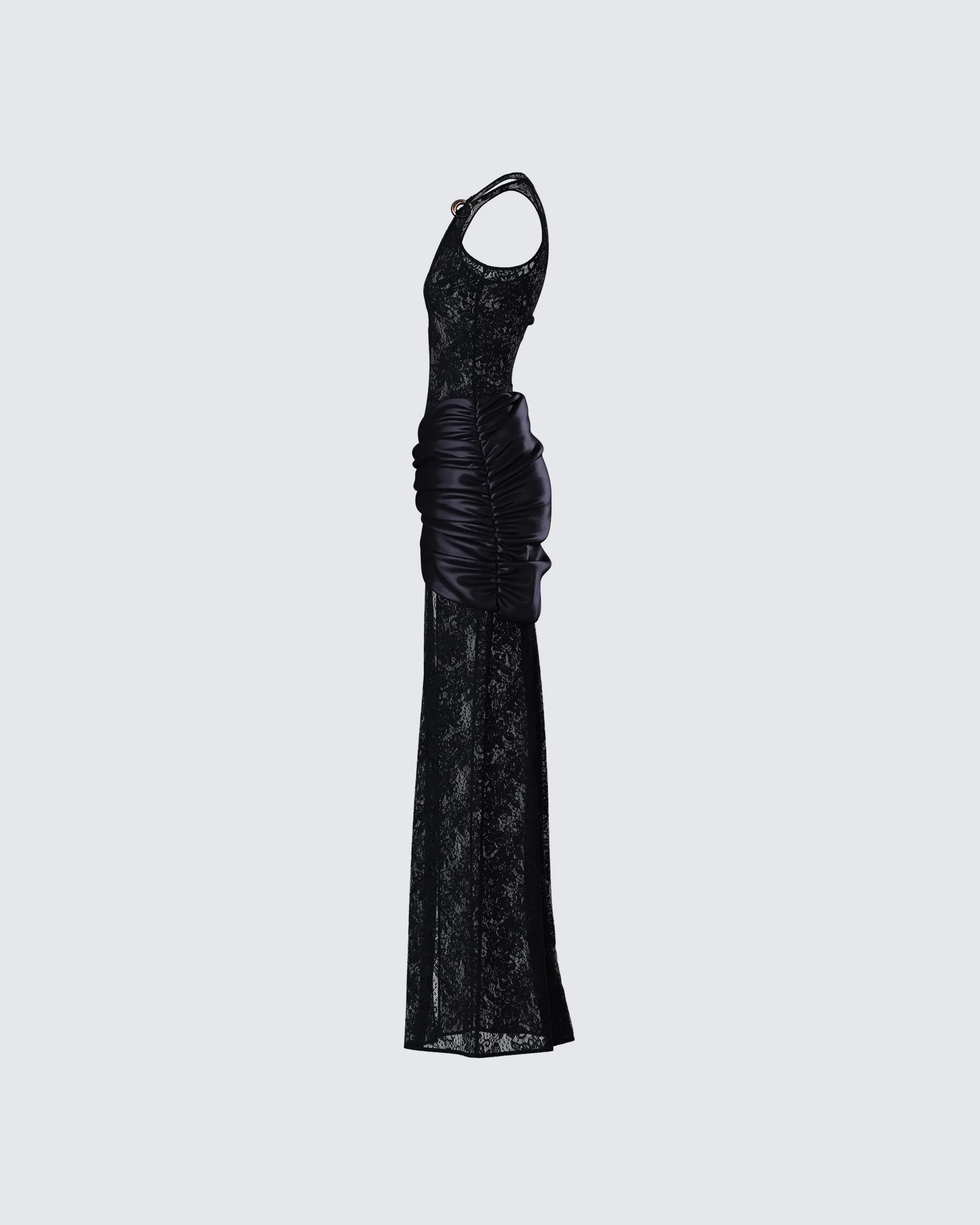 Lavinia Black Lace Cut Out Maxi Dress sold by Finesse product image thumbnail 2