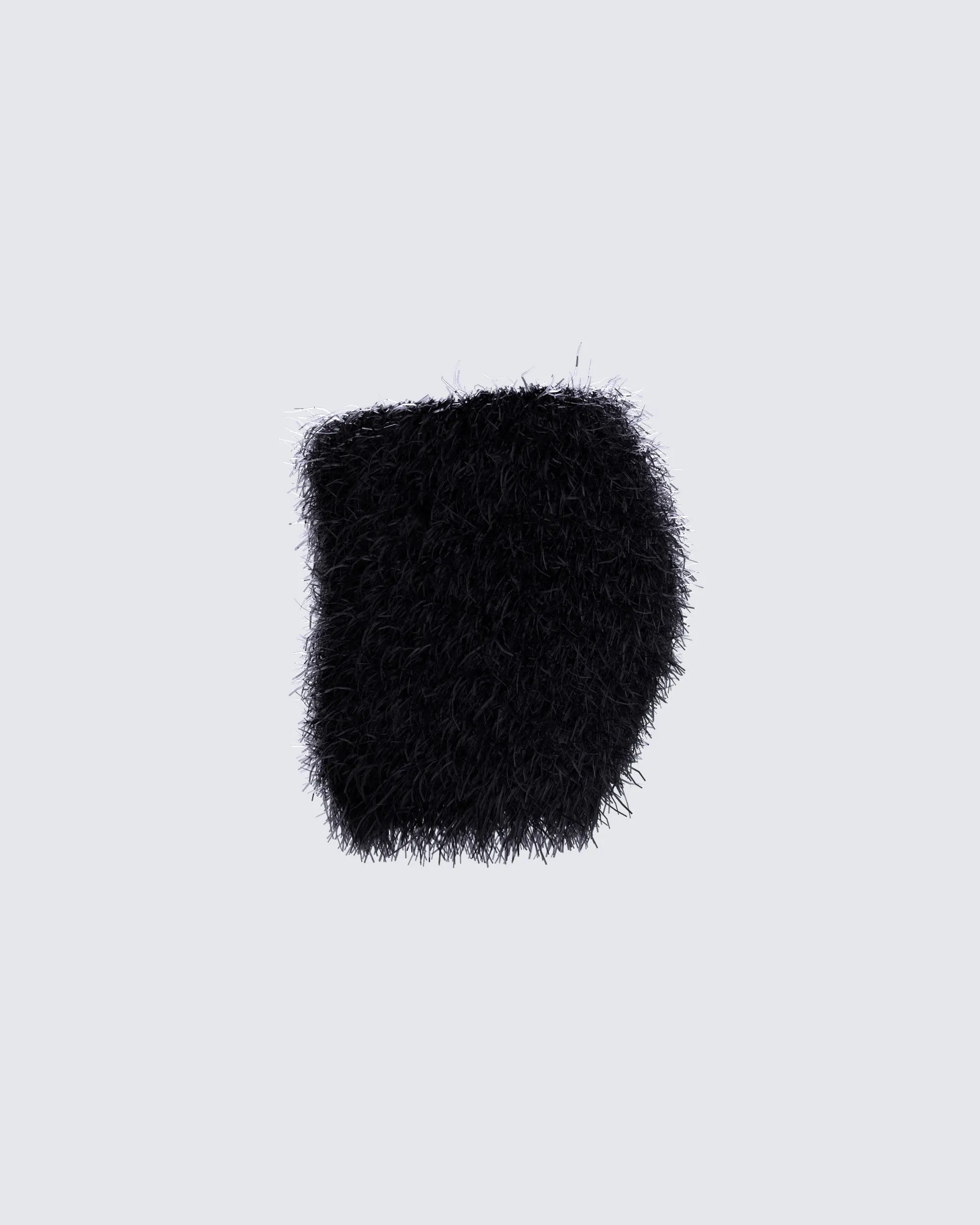 Fara Black Faux Fur Micro Mini Skirt sold by Finesse product image thumbnail 2