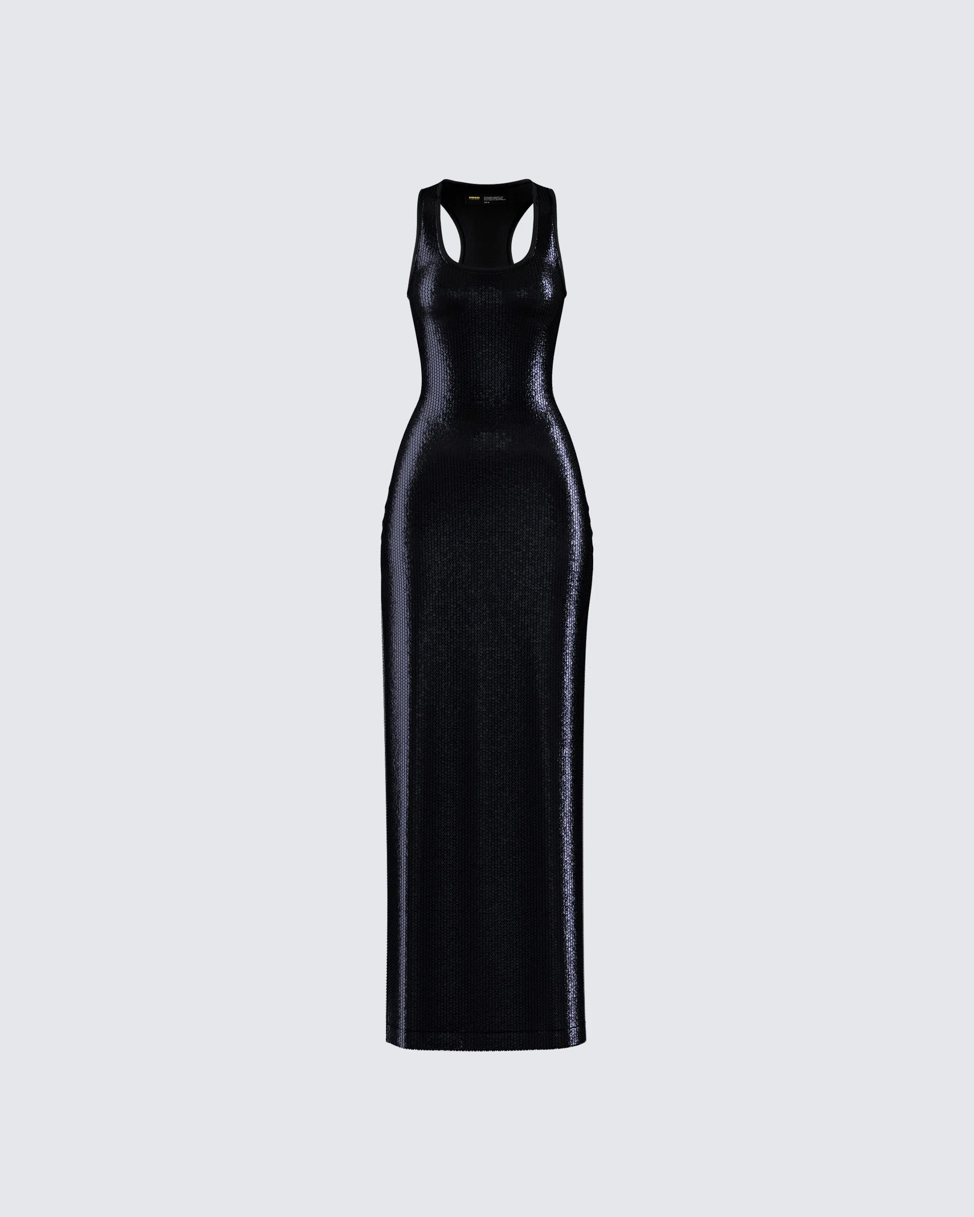 Donatella Black Sequin Maxi Dress sold by Finesse