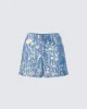 Kian Blue Denim Lace Overlay Shorts sold by Finesse