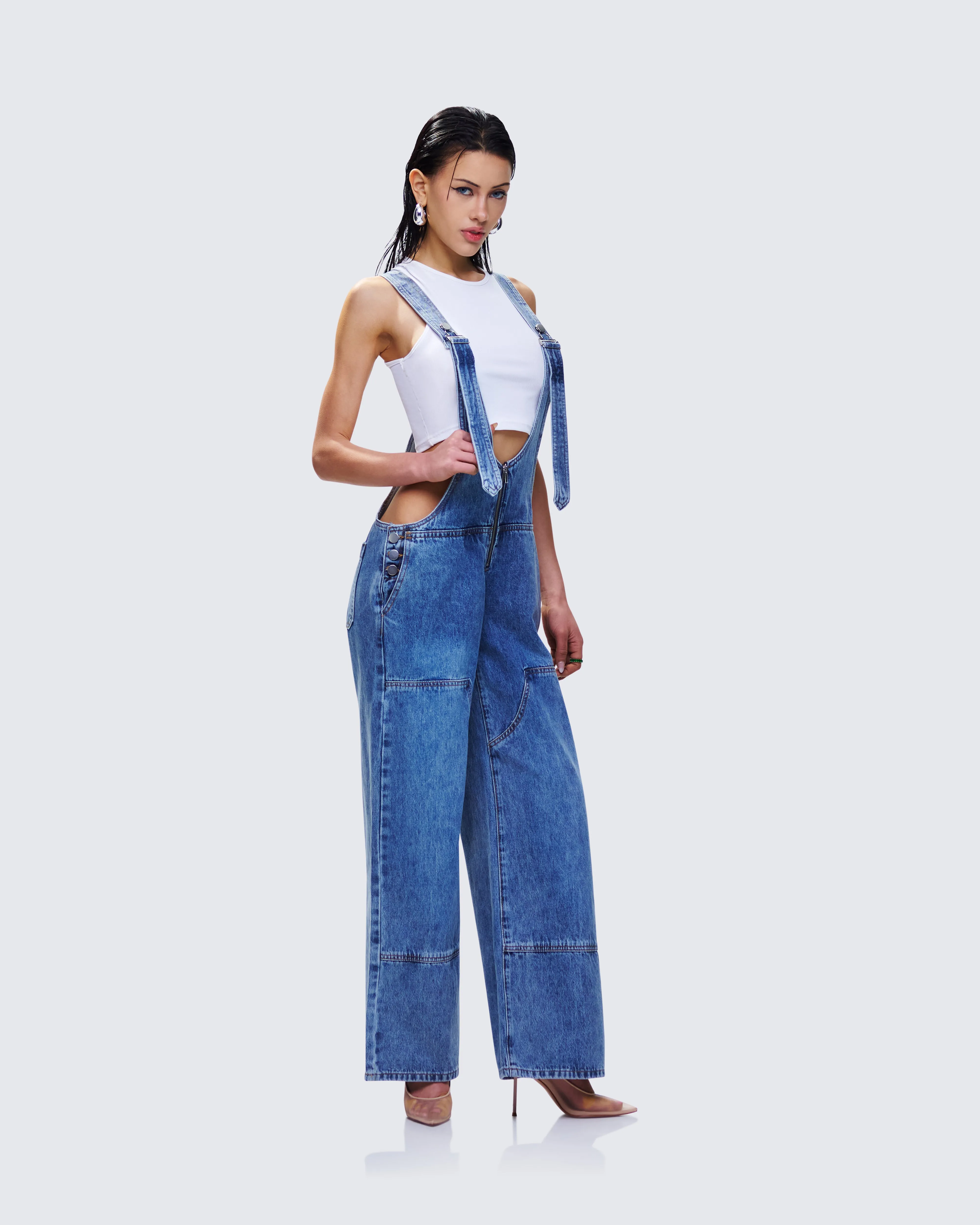 Reeva Blue Denim Overalls sold by Finesse product image thumbnail 3