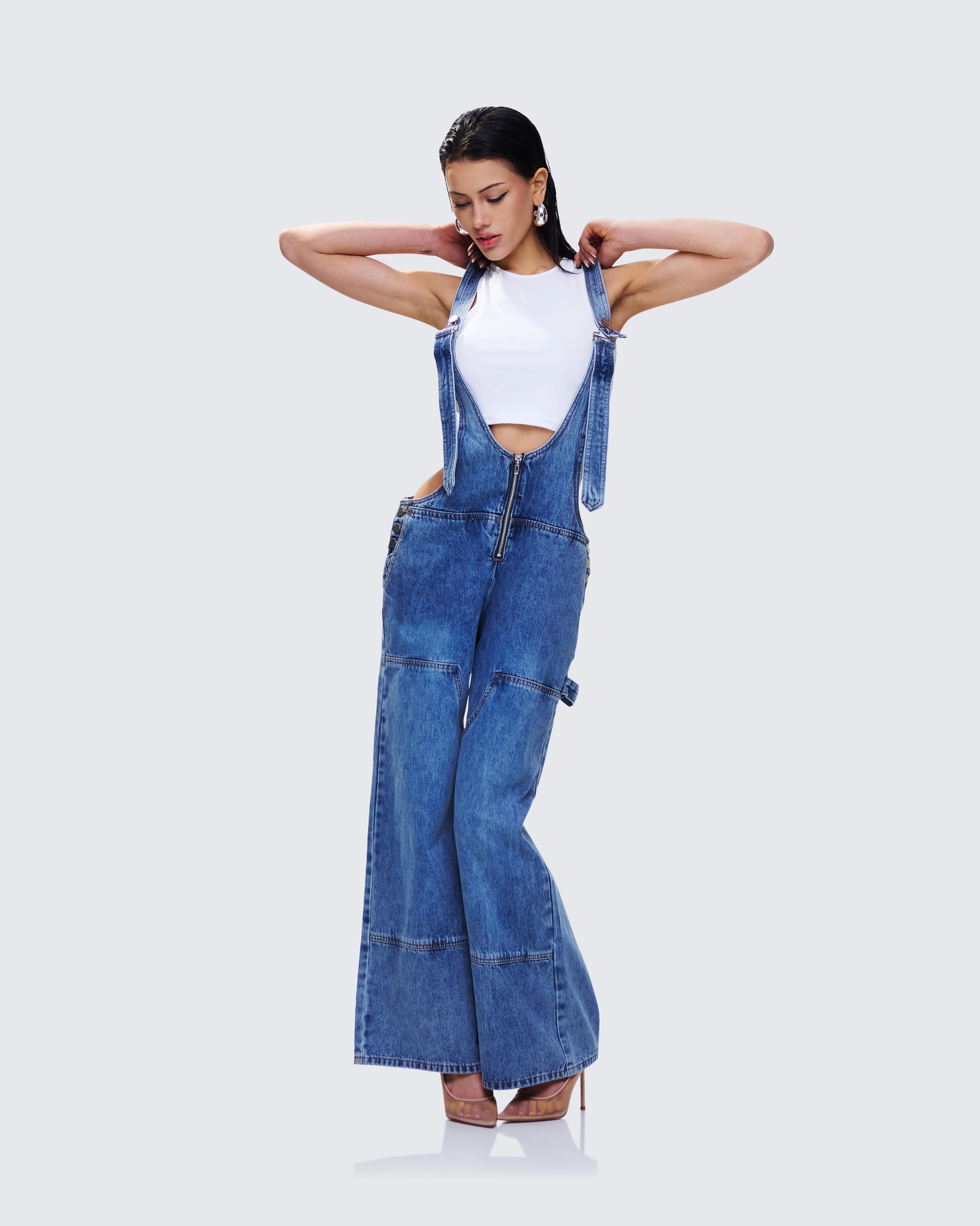 Reeva Blue Denim Overalls sold by Finesse product image thumbnail 4
