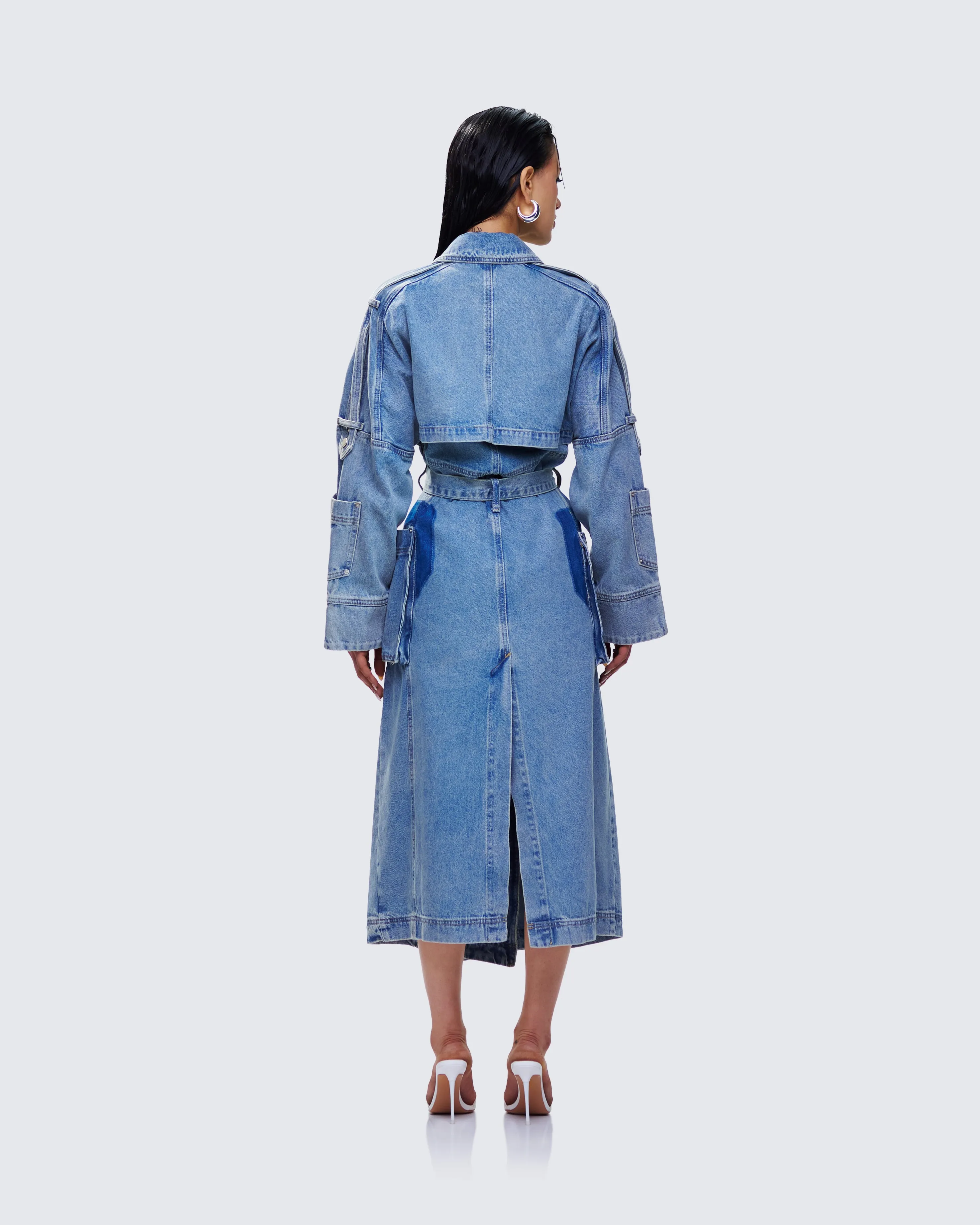 Hestia Denim Trench Coat sold by Finesse product image thumbnail 5