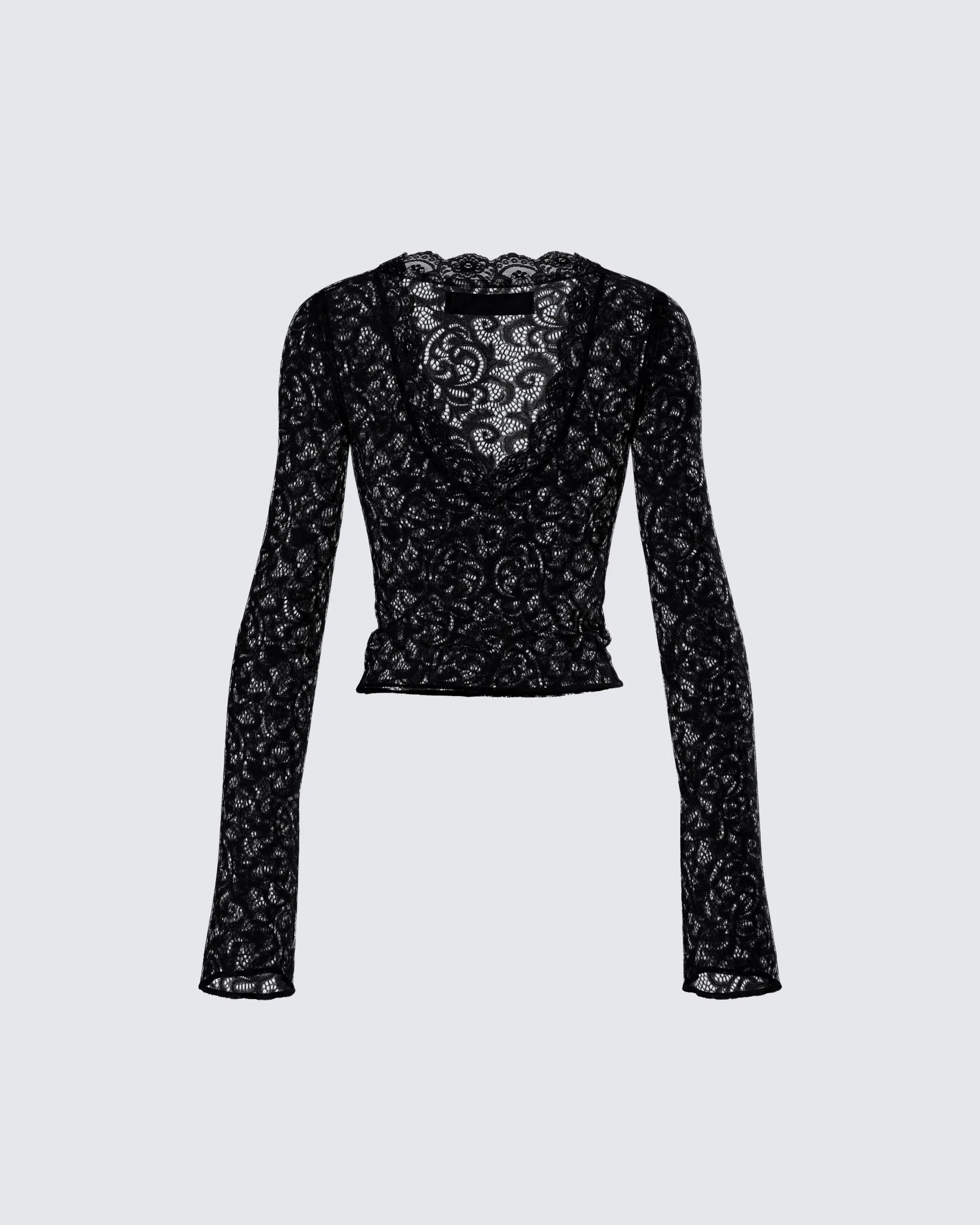 Suki Black Lace Long Sleeve Top sold by Finesse product image thumbnail 3