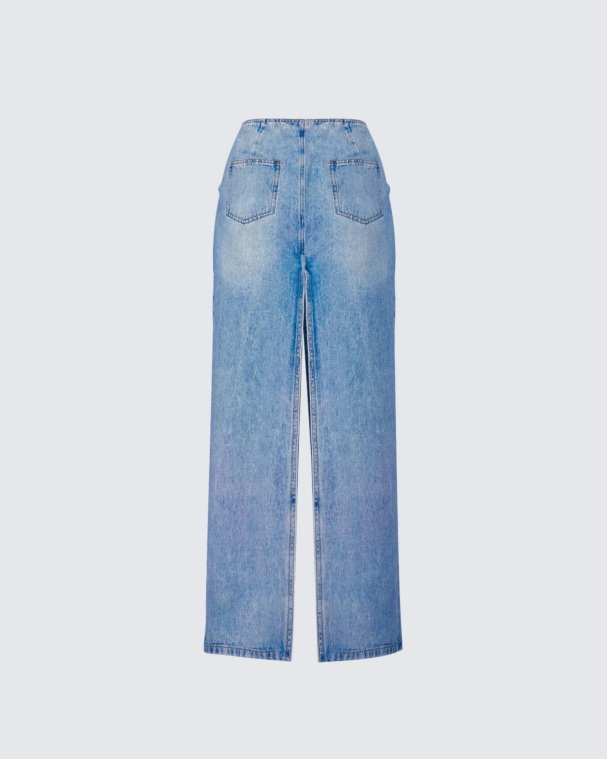 Lamia Denim Center Slit Maxi Skirt sold by Finesse product image thumbnail 3